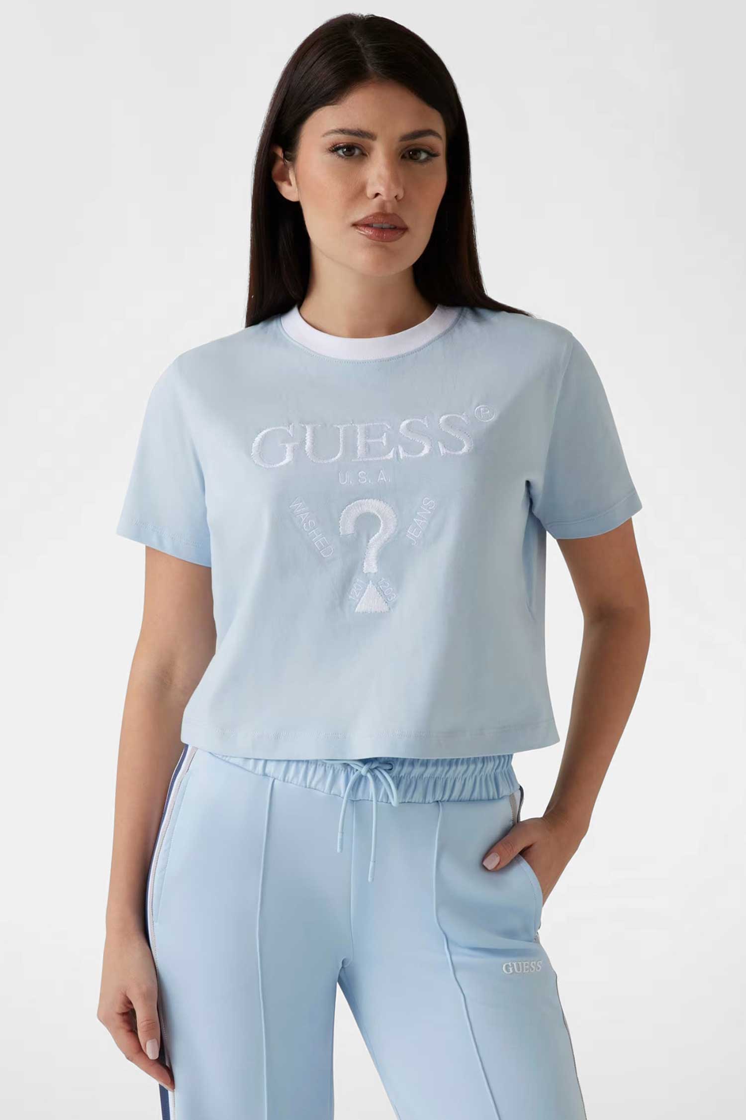 Жіноча блакитна футболка Guess V5GI18.I3Z14;G7O3