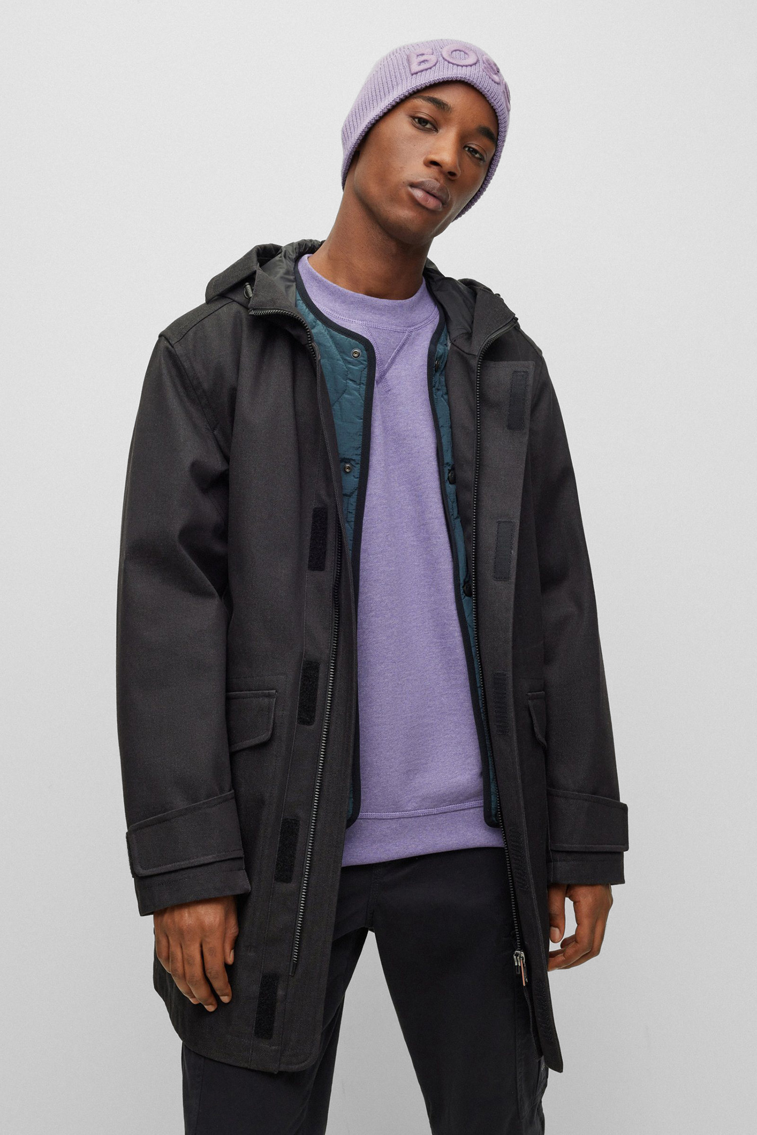 Мужская сиреневая шапка BOSS 50497967;511