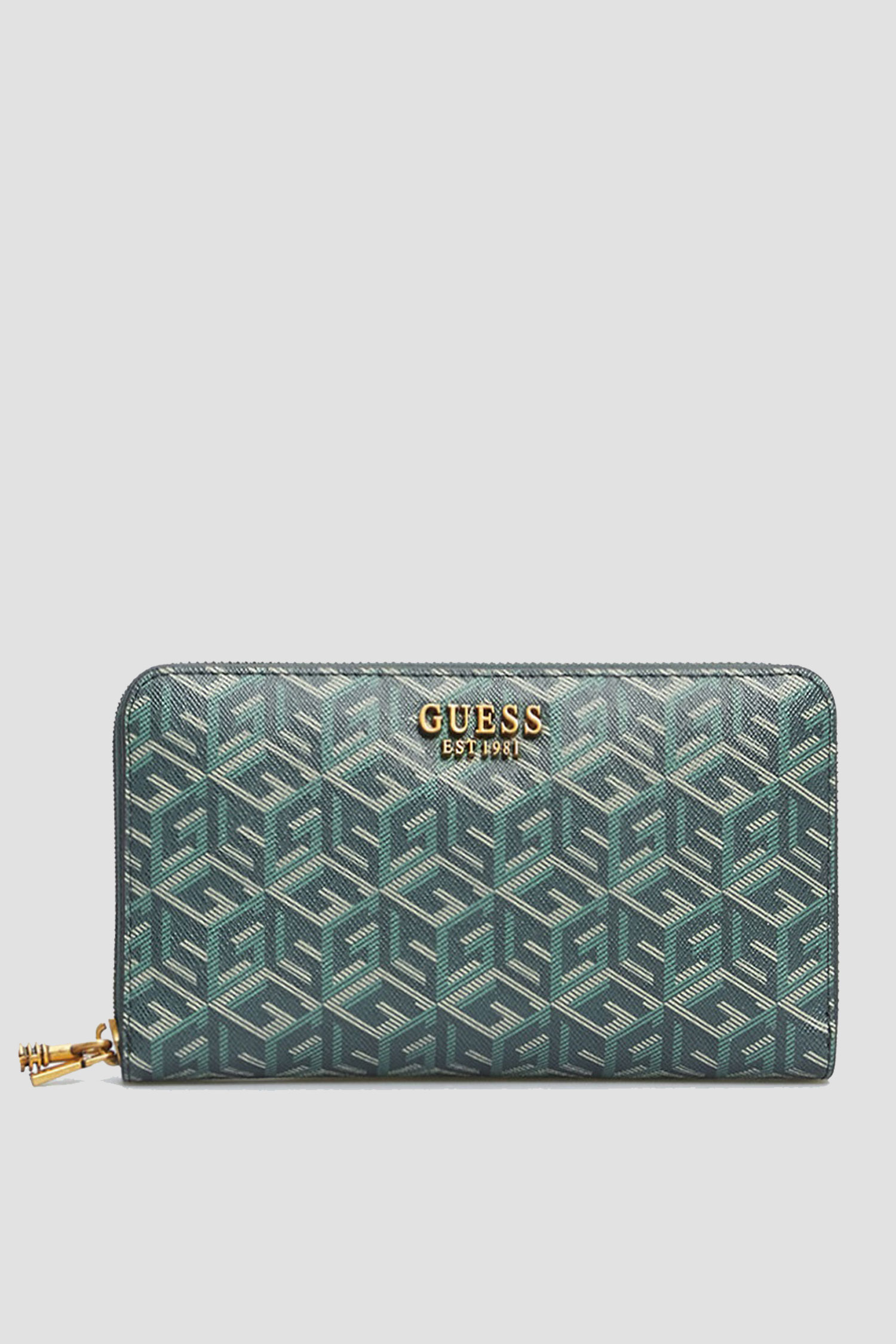 Жіночий зелений гаманець з візерунком Guess SWGC85.00460;HUL