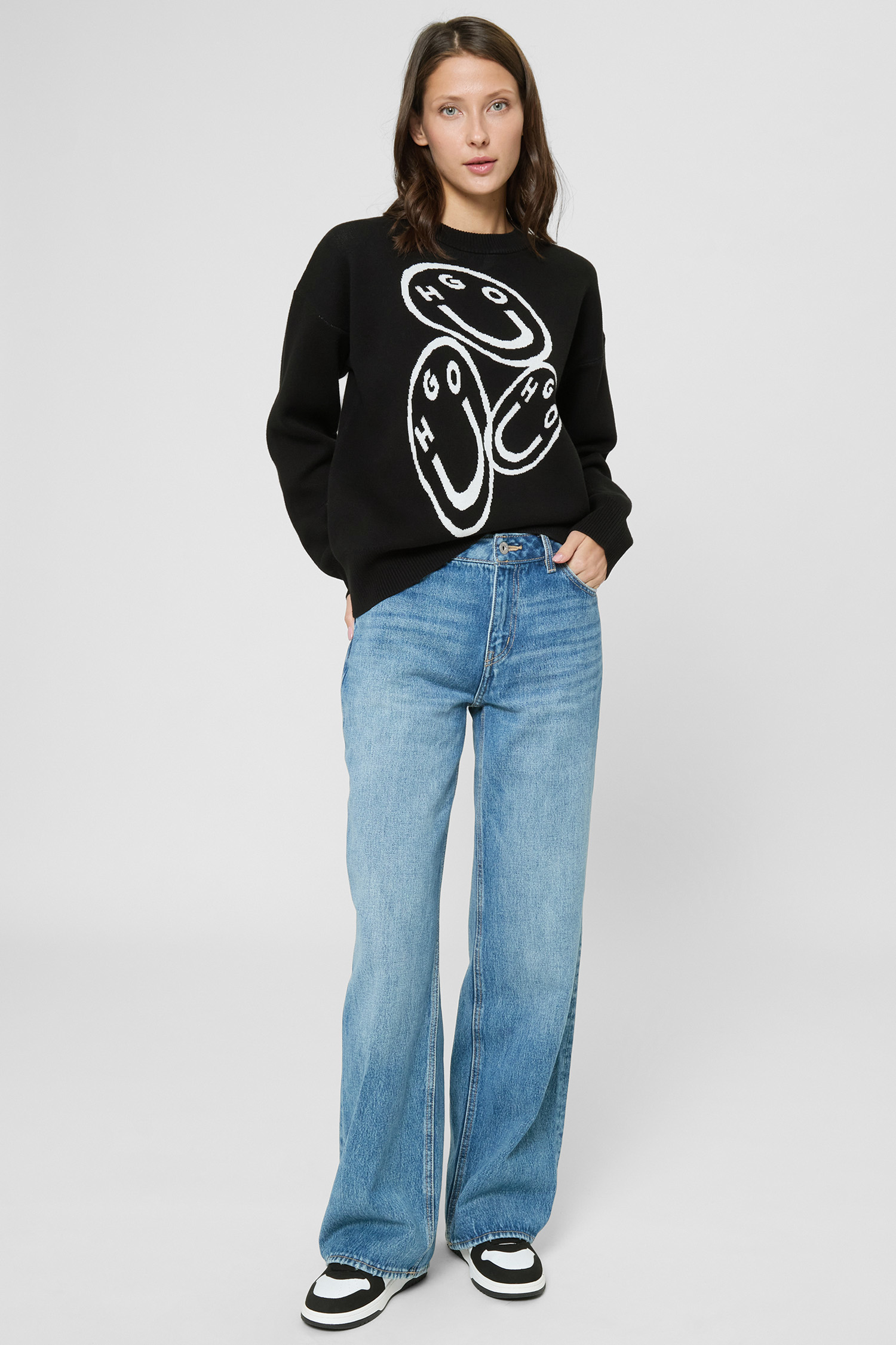 Женский черный джемпер HUGO BLUE 50543020;993