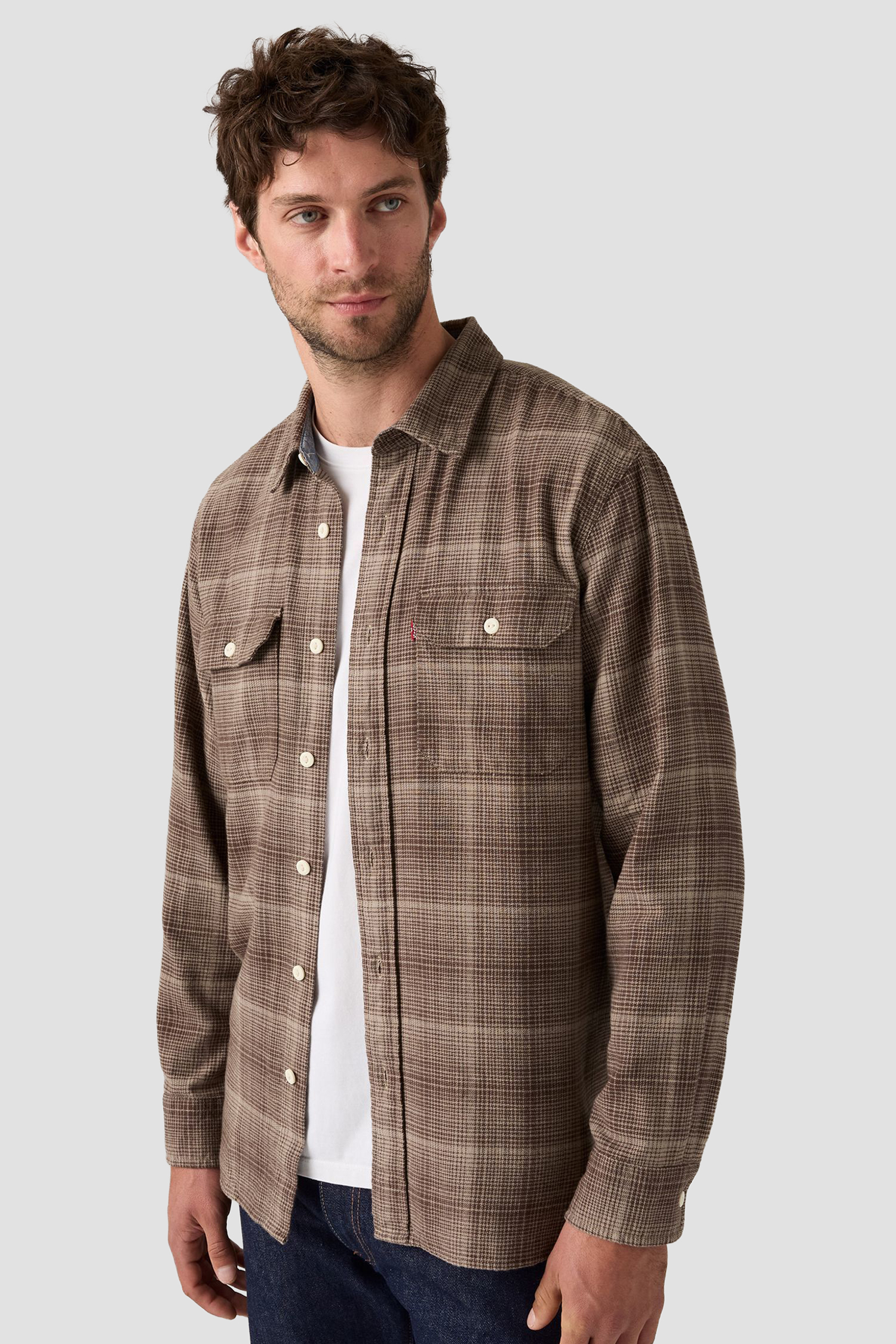Мужская коричневая рубашка в клетку Levi’s® 19587;0364
