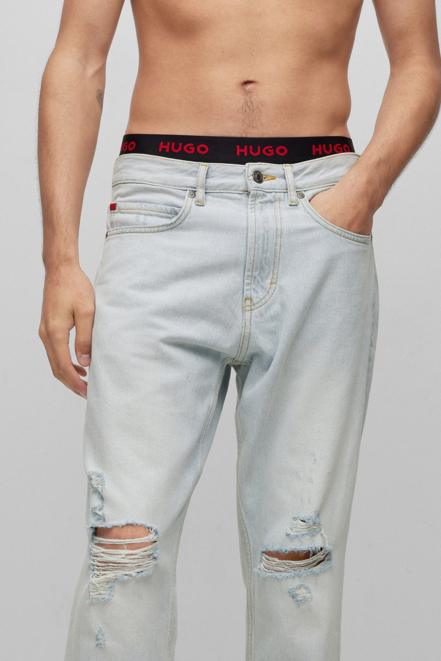 Мужские голубые джинсы HUGO 50489993;451