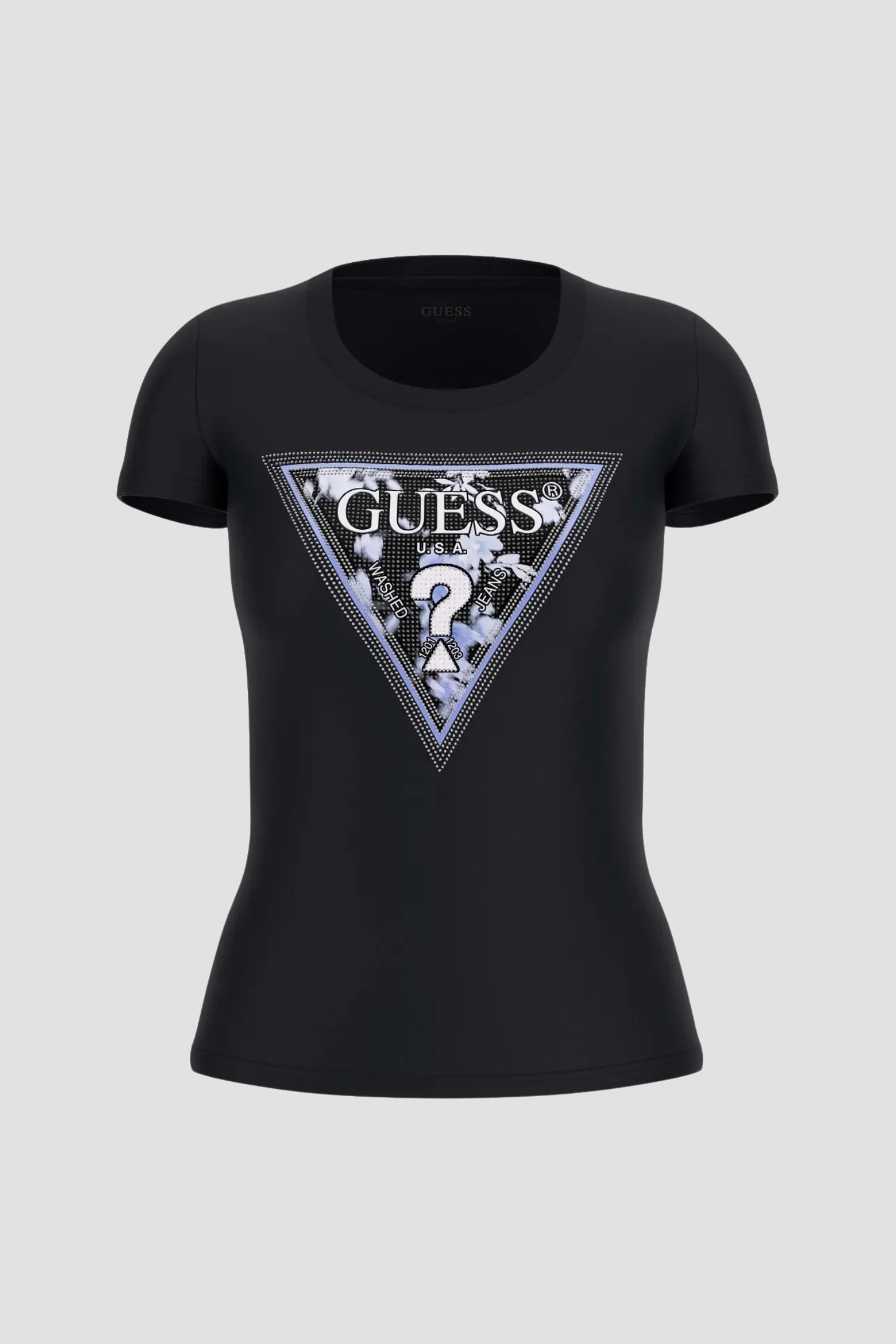 Жіноча чорна футболка Guess W5RI00.J1314;JBLK