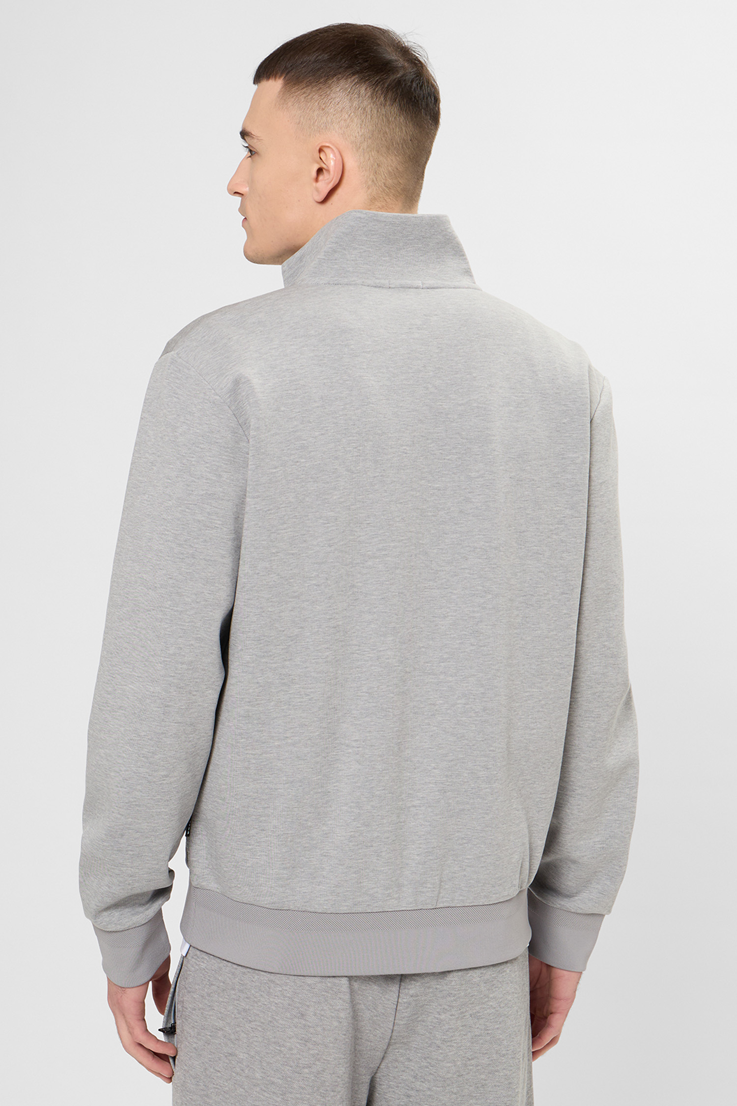 Мужская серая кофта на молнии BOSS 50532755;041