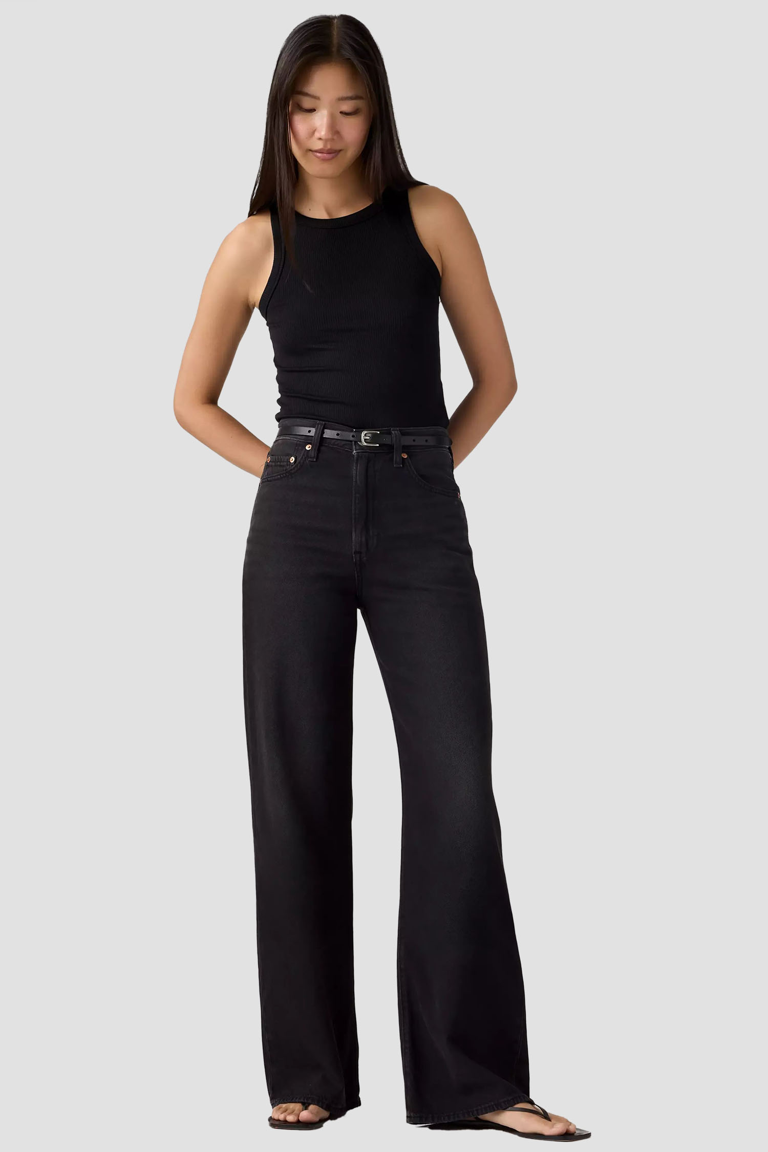 Жіночі чорні джинси Ribcage Wide Leg Levi’s® A6081;0076