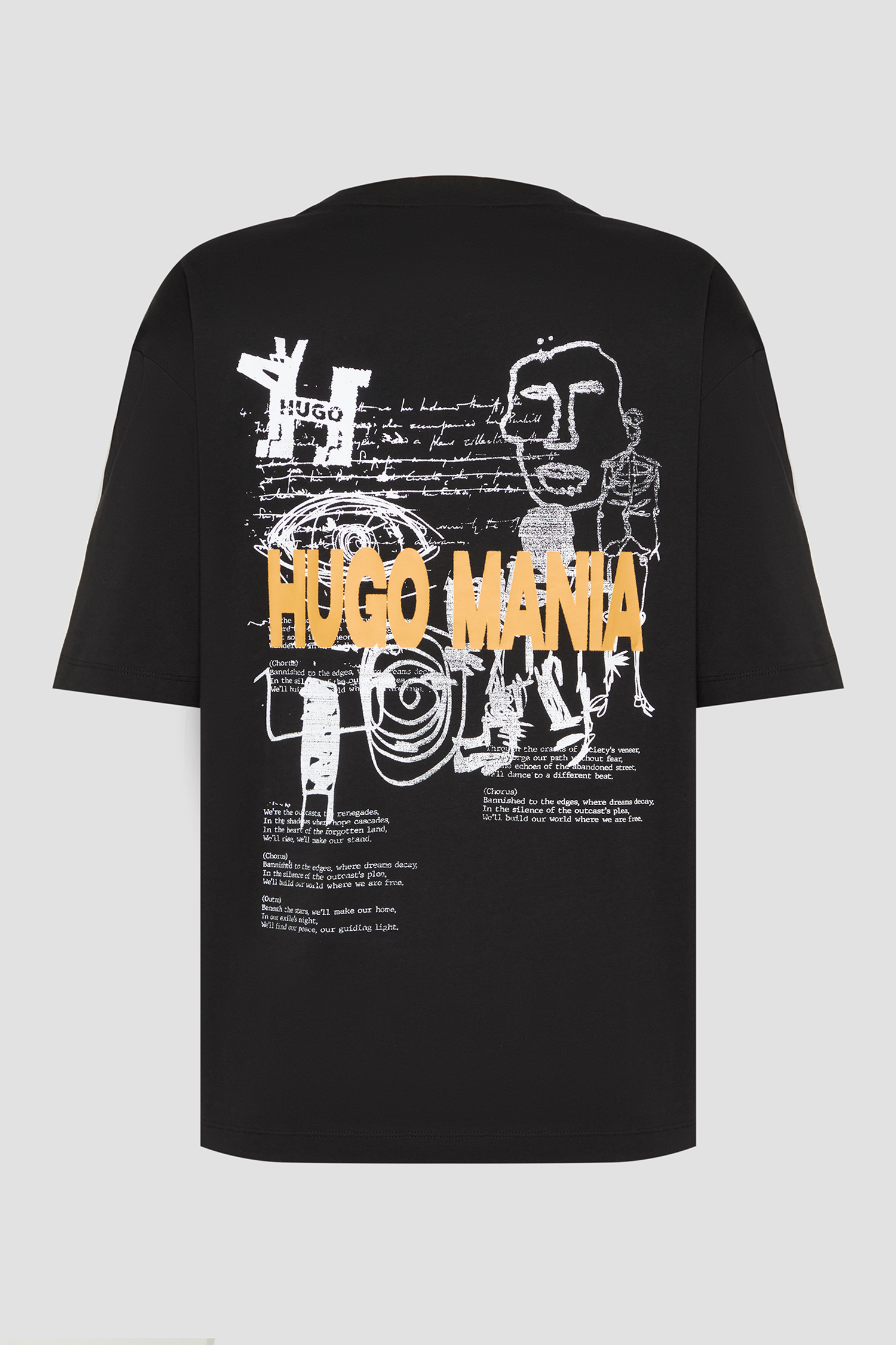 Мужская черная футболка HUGO BLUE 50543483;001