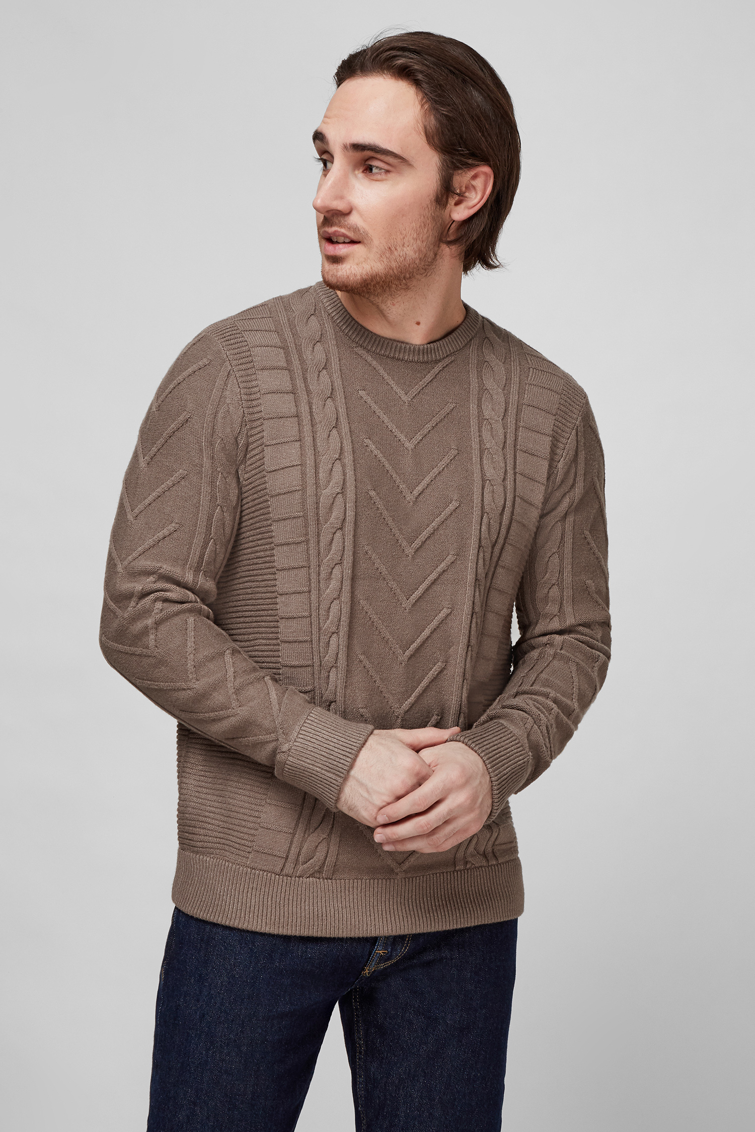 Мужской коричневый свитер Guess M1BR10.Z2MK1;G1EC