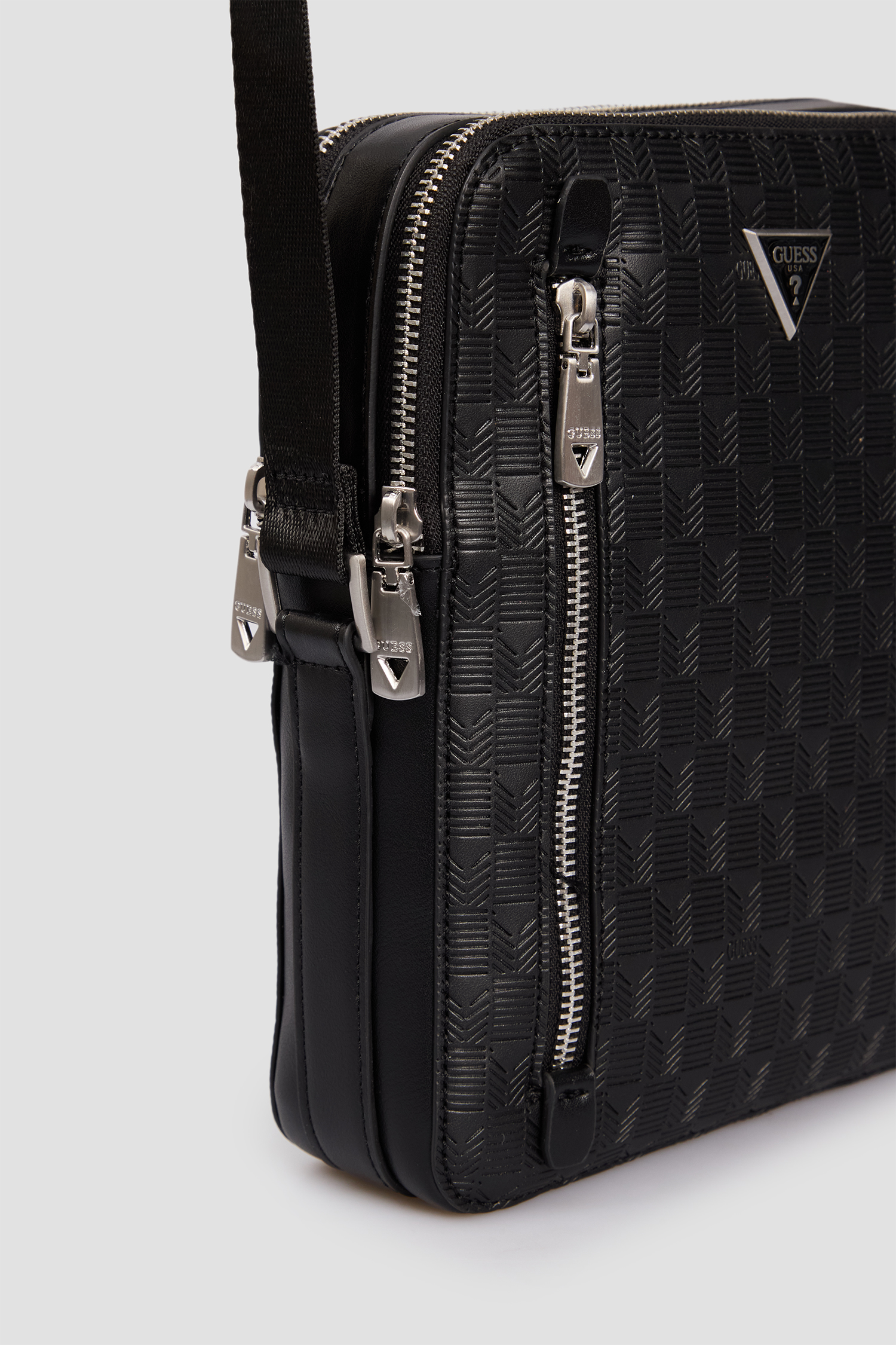 Мужская черная сумка с узором Guess HMTODE.P5118;BLA