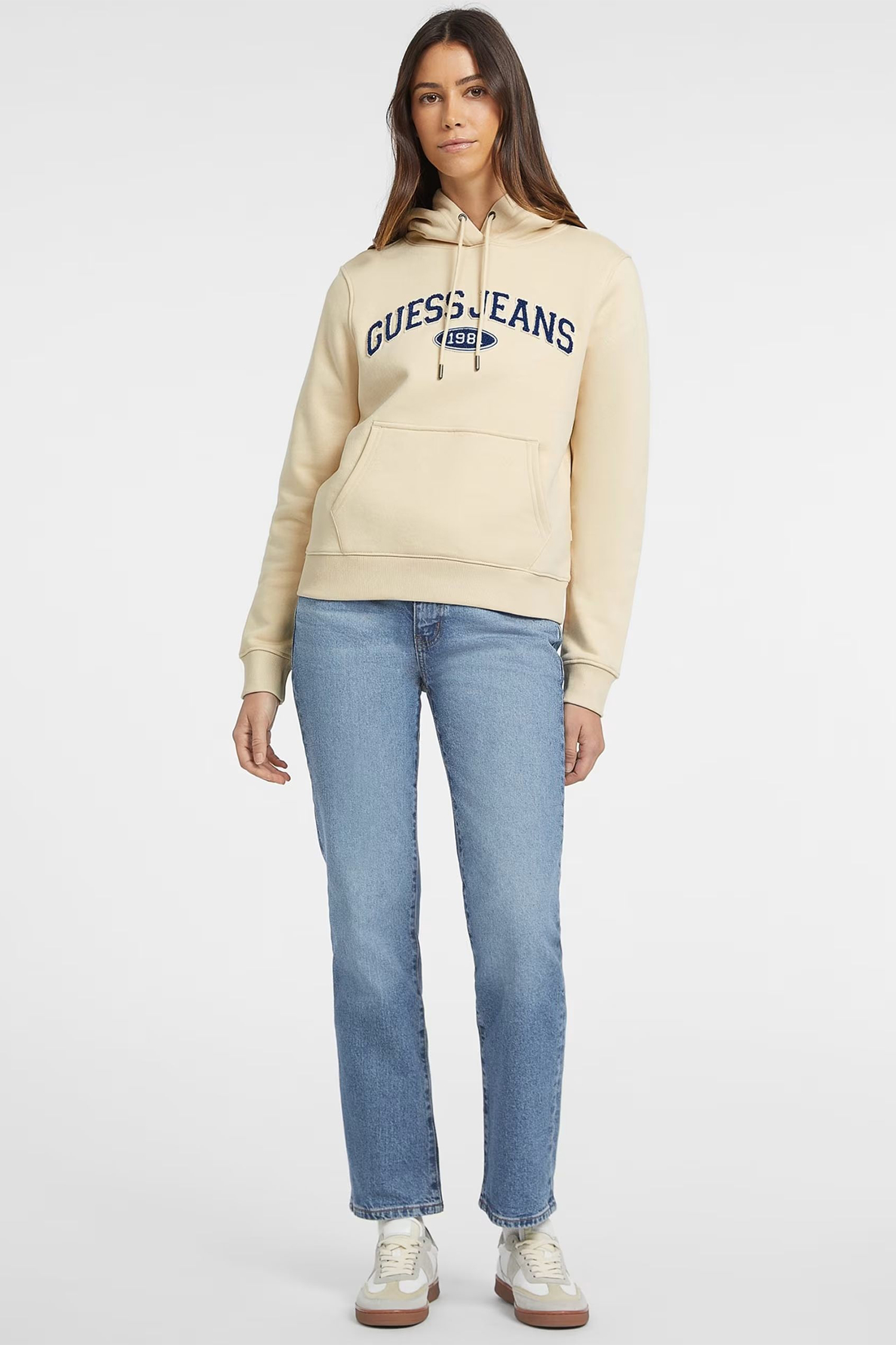Жіноче бежеве худі Guess Jeans W4YQ09.KC811;G1W7