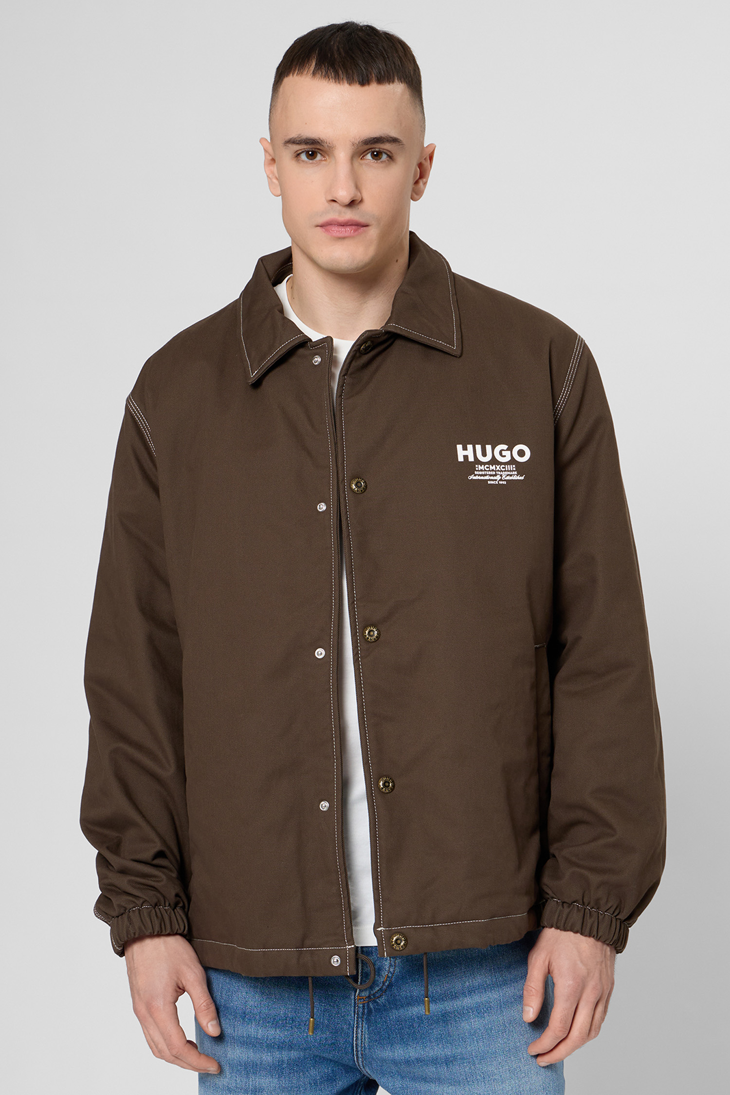 Чоловіча коричнева куртка HUGO BLUE 50552940;208