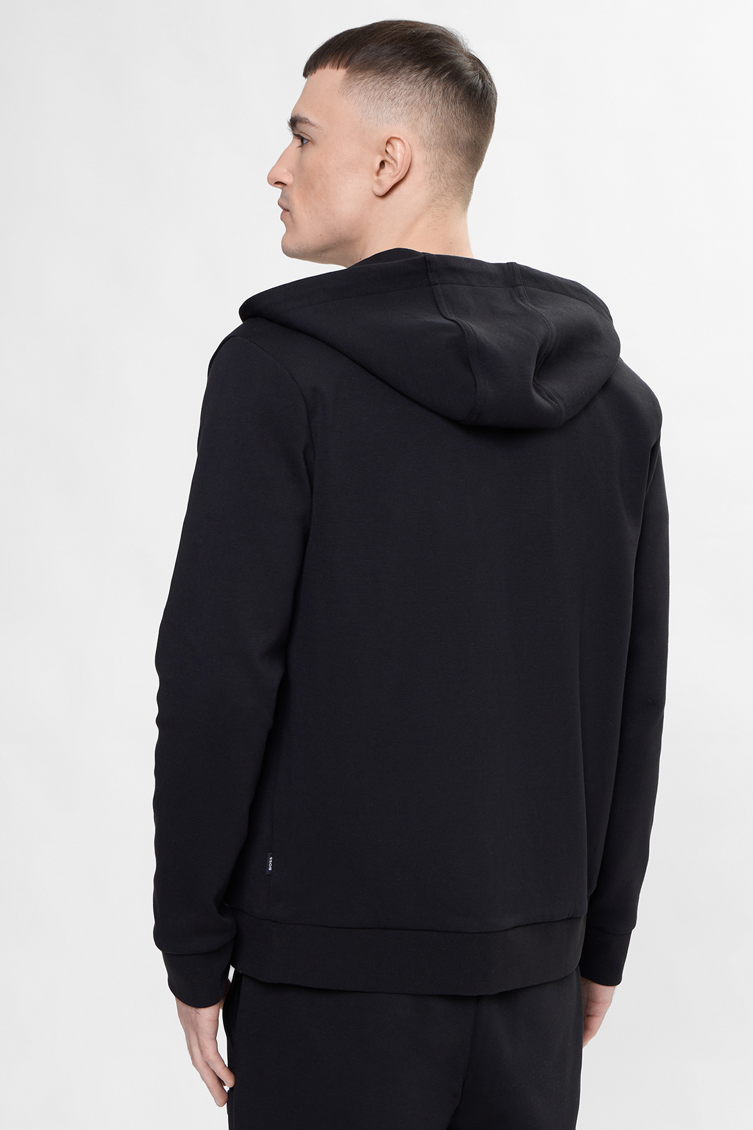 Чоловіча чорна кофта на блискавці BOSS 50555851;001