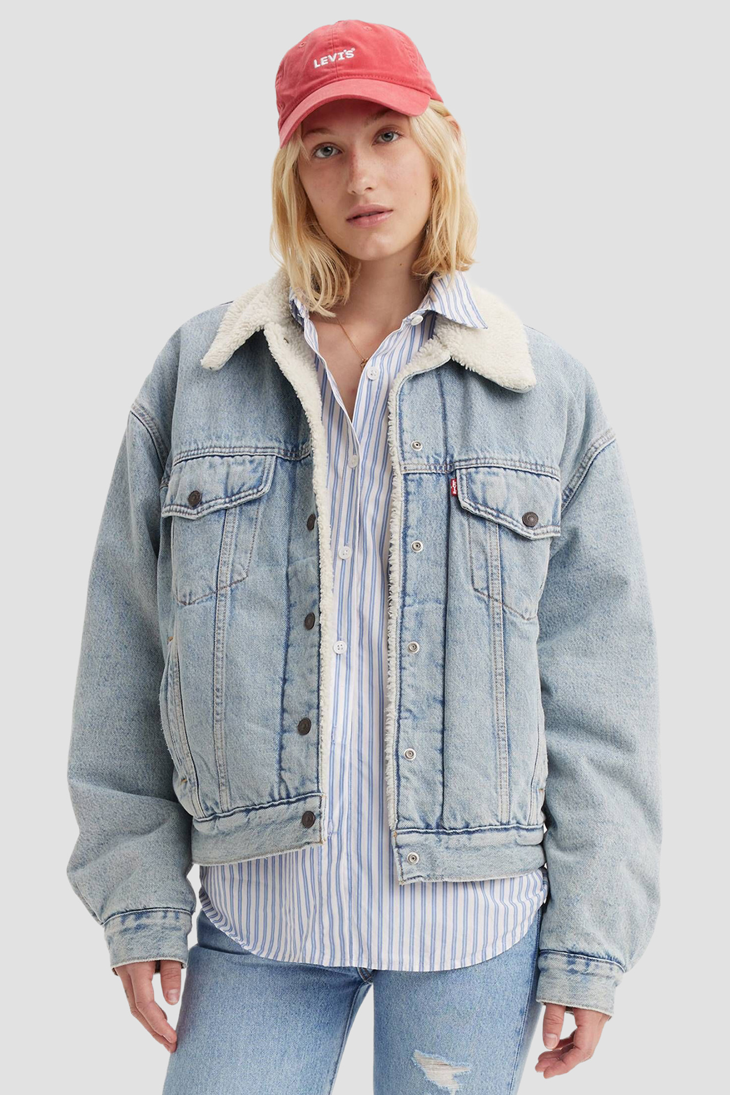 Жіноча блакитна джинсова куртка Levi’s® A4435;0010