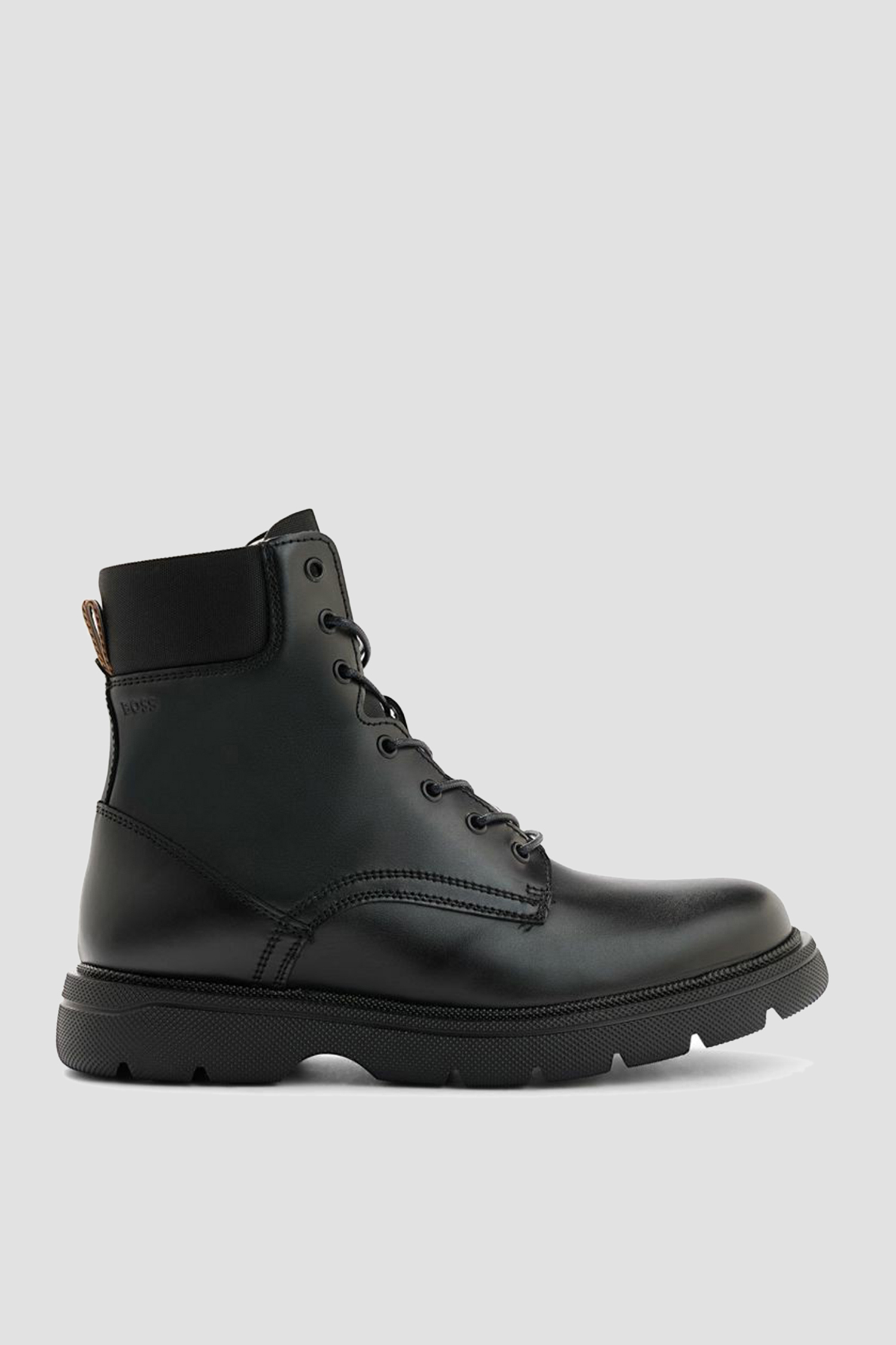 Мужские черные кожаные ботинки BOSS 50481062;001