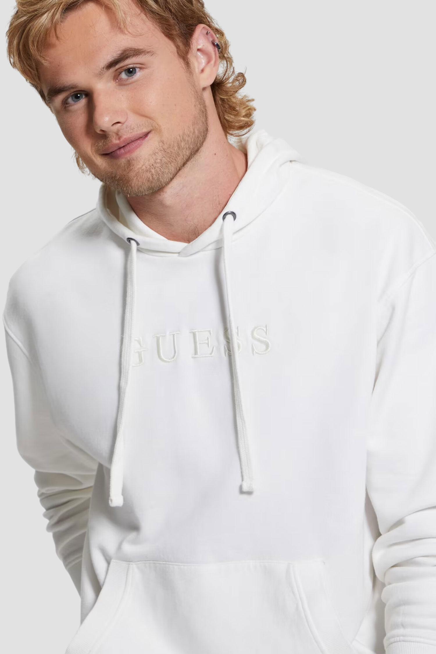 Мужское белое худи Guess M4RQ33.K9YI1;F0F8