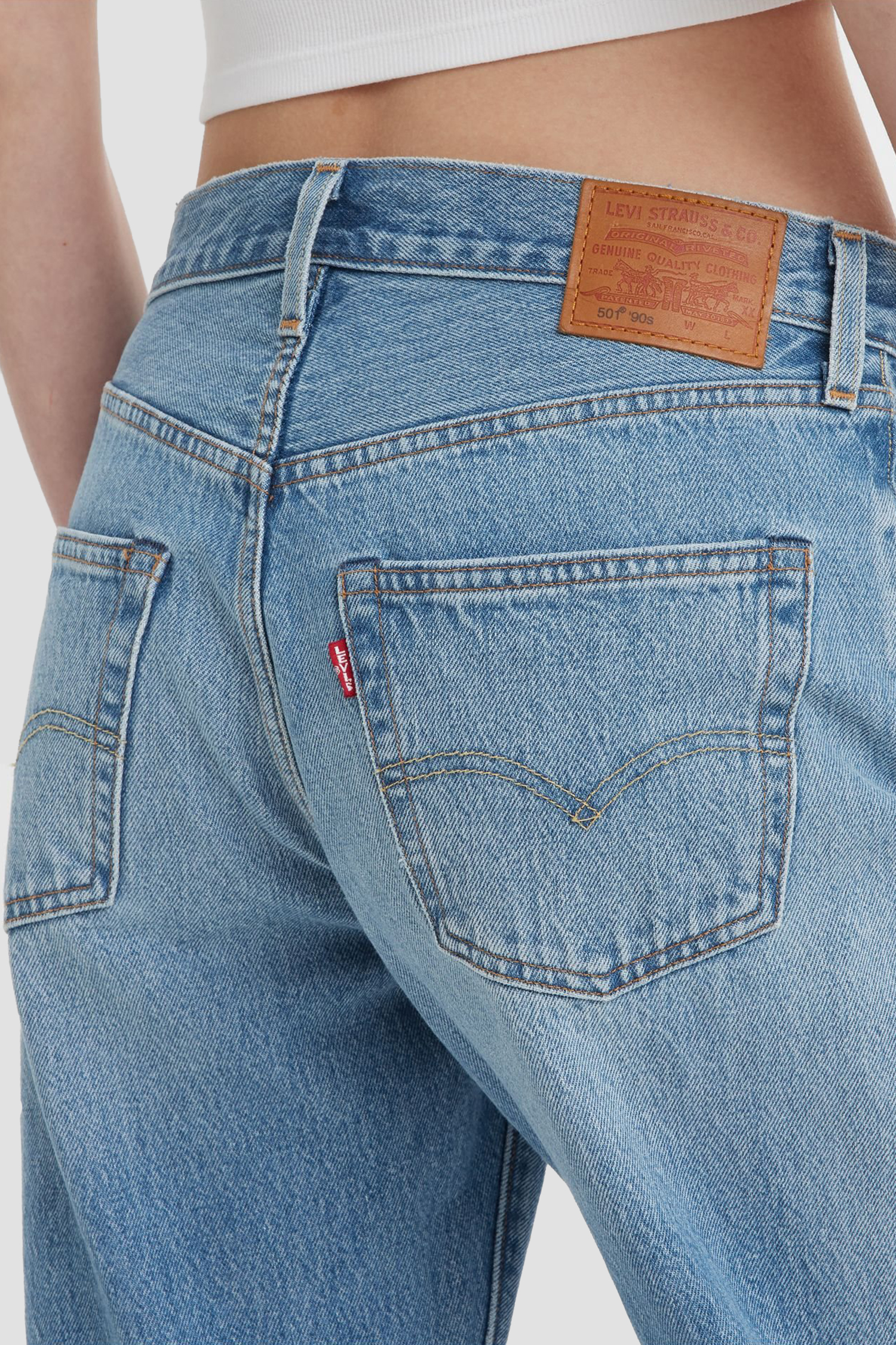 Женские голубые джинсы 501®'90S Straight Levi’s® A1959;0026