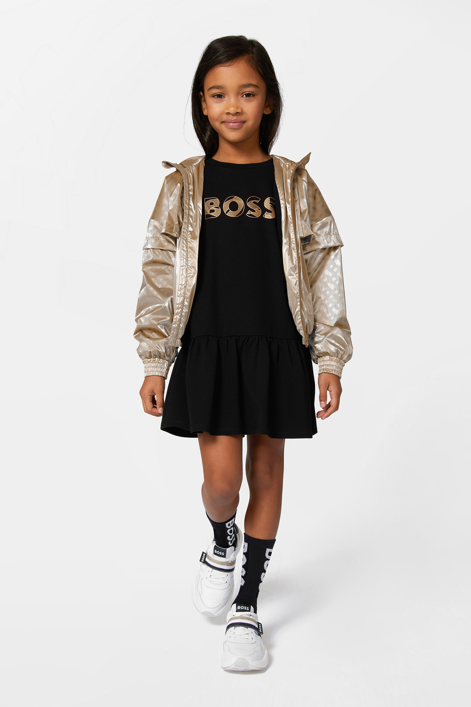 Дитяча чорна сукня BOSS kids J12233;09B