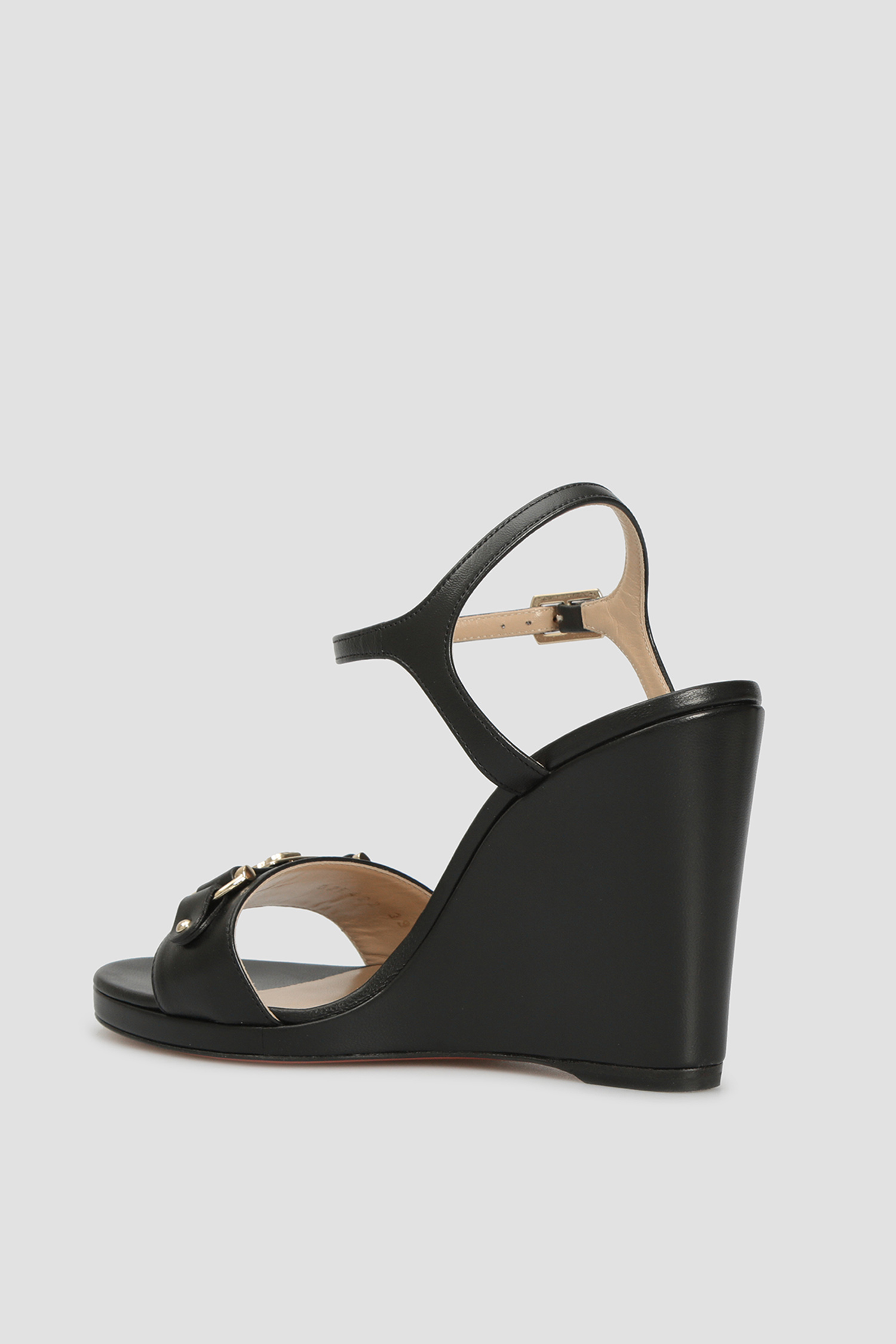 Жіночі чорні шкіряні босоніжки BALDININI D2E422NAPI;0000