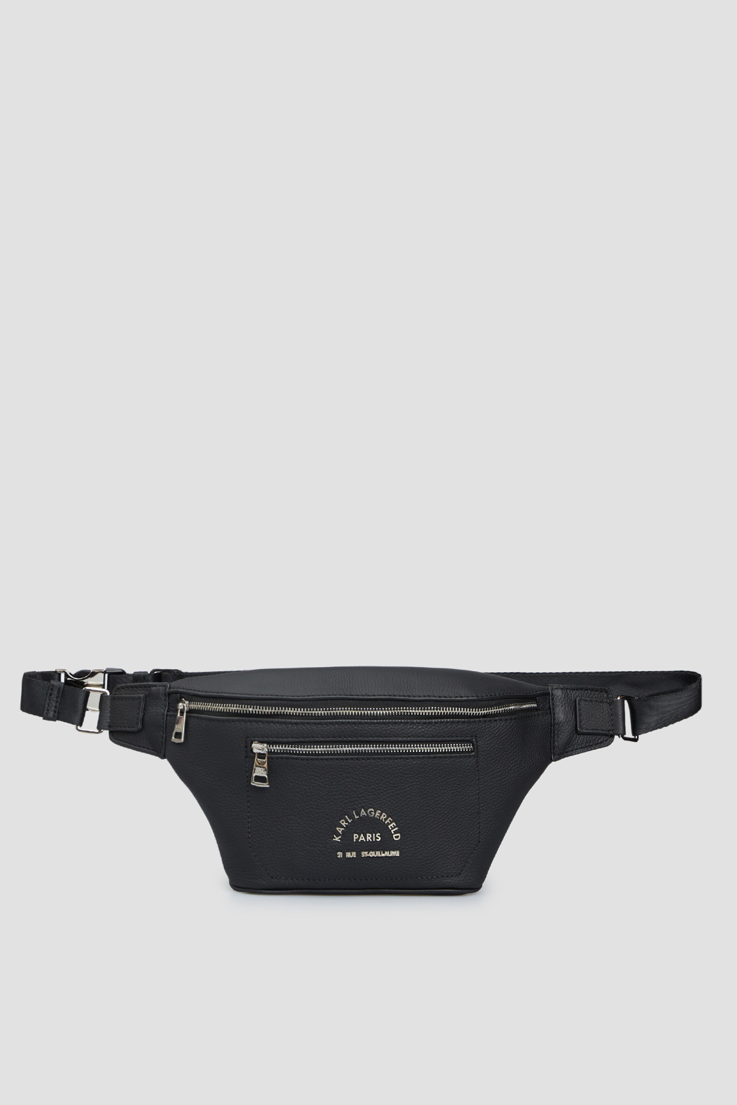 Мужская черная кожаная поясная сумка Karl Lagerfeld 544451.815912;990