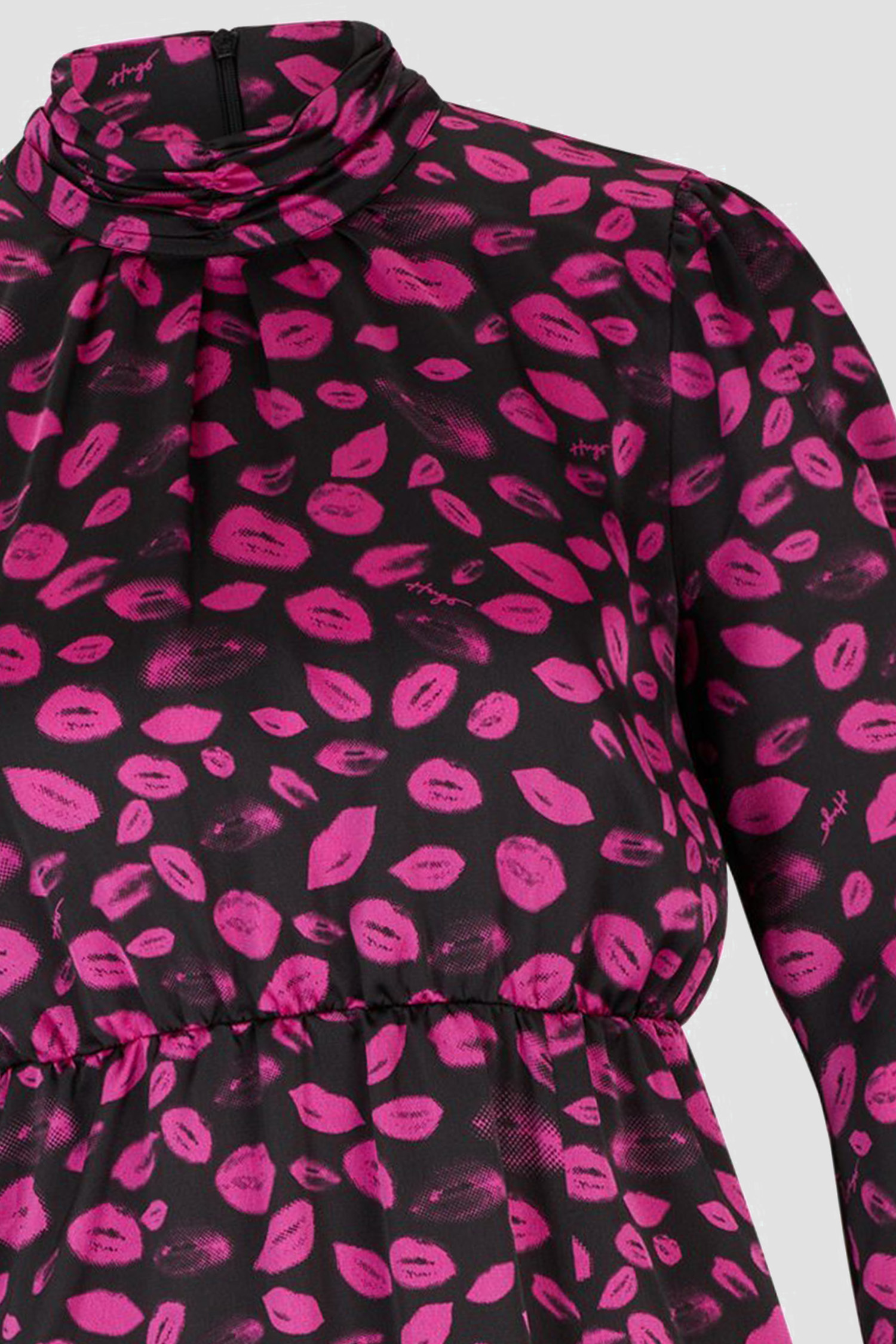 Женское черное платье с узором HUGO 50508278;963