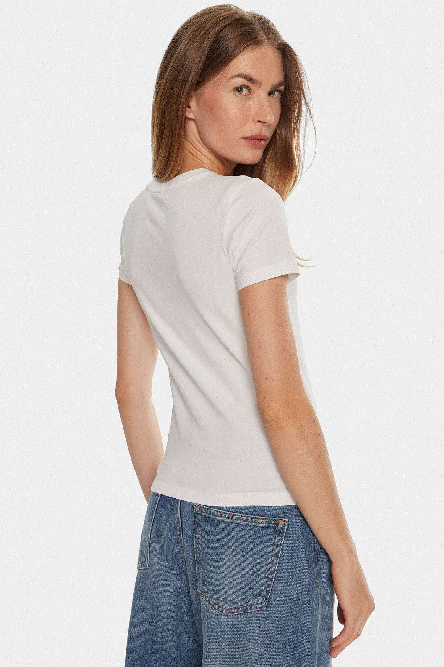 Женская белая футболка Guess Jeans W4YI01.J1314;G011