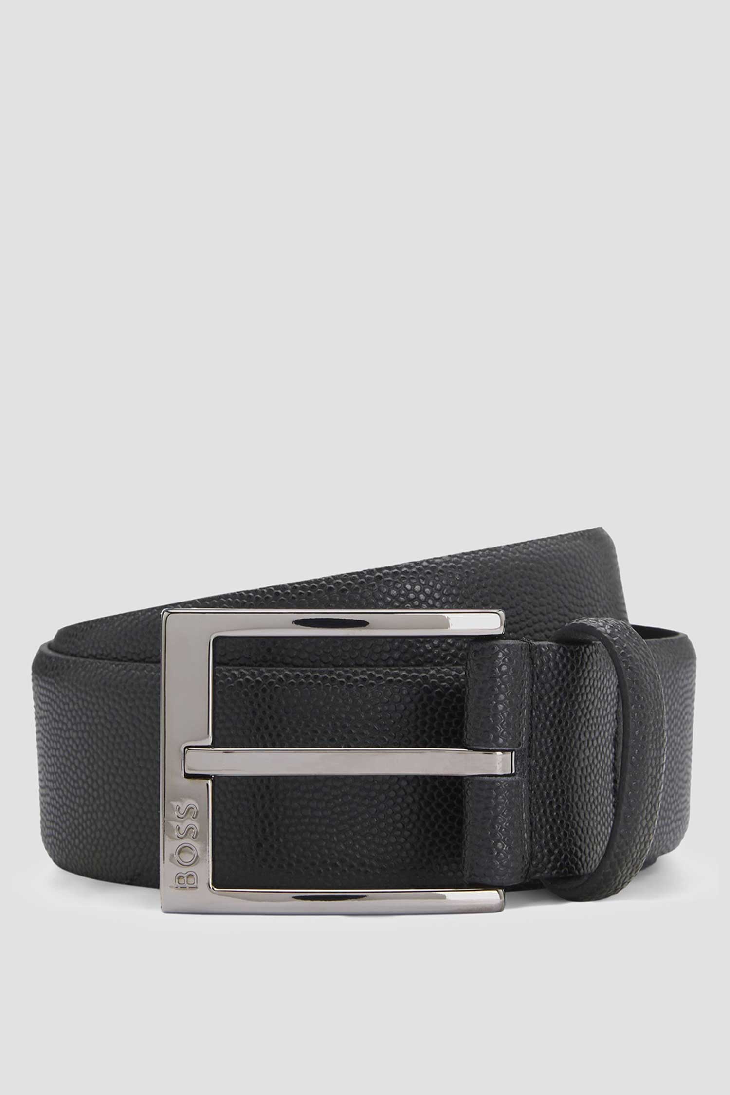 Чоловічий чорний шкіряний ремінь BOSS 50537168;001