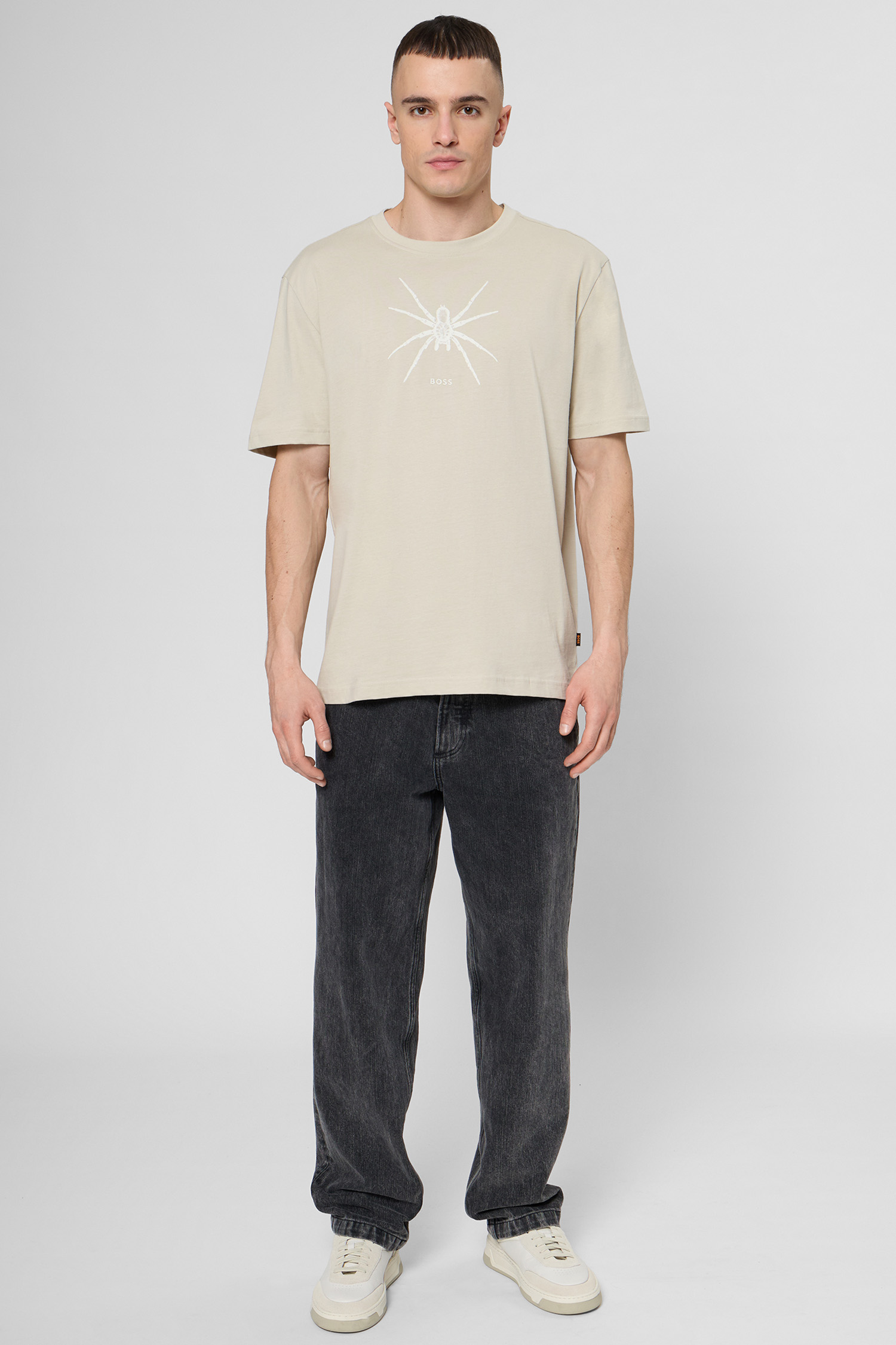 Мужская бежевая футболка BOSS 50534924;271