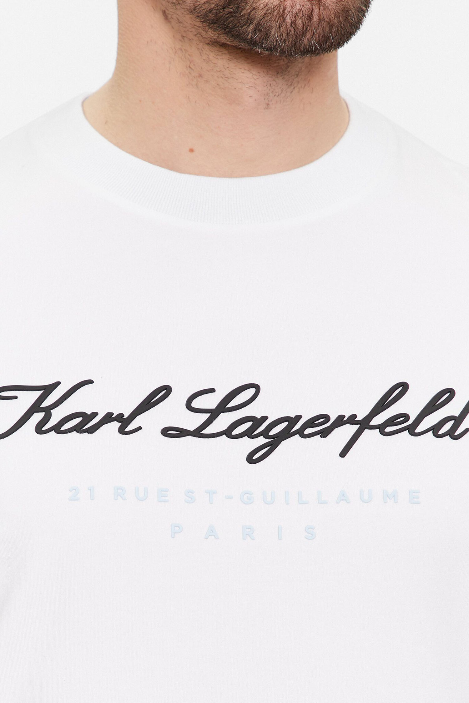 Мужская белая футболка Karl Lagerfeld 541221.755403;10