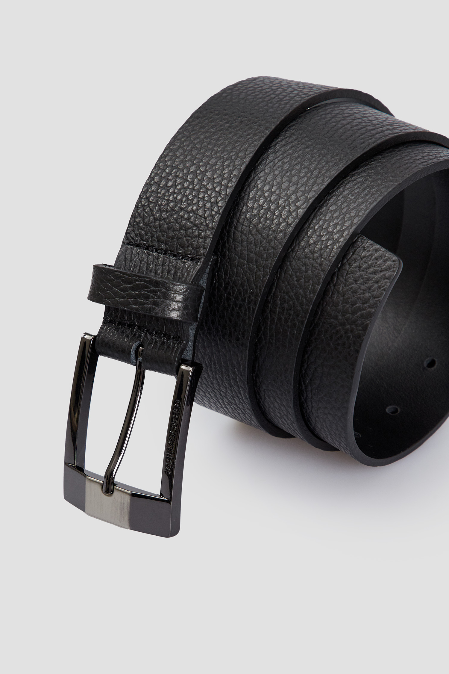 Чоловічий чорний шкіряний ремінь Karl Lagerfeld 534432.815300;990