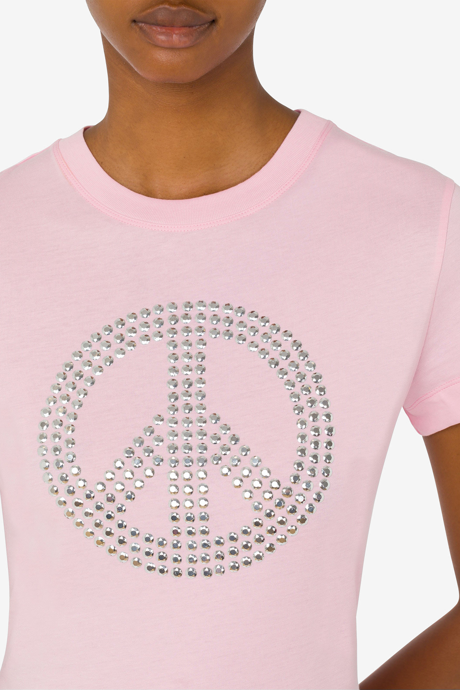 Женская розовая футболка Moschino A0711.3262;0222