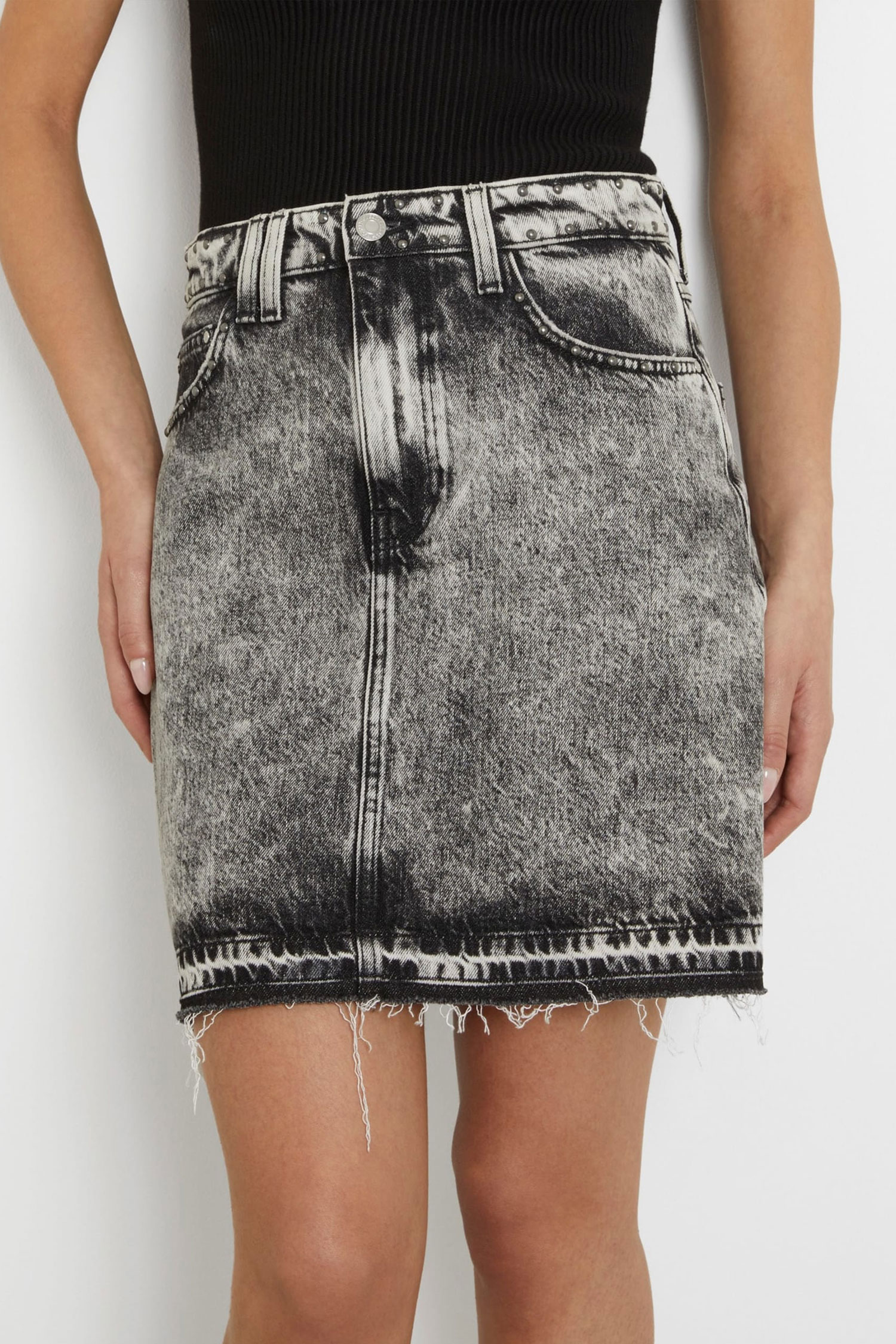 Женская серая джинсовая юбка Guess W4RD0G.D56B3;GST0