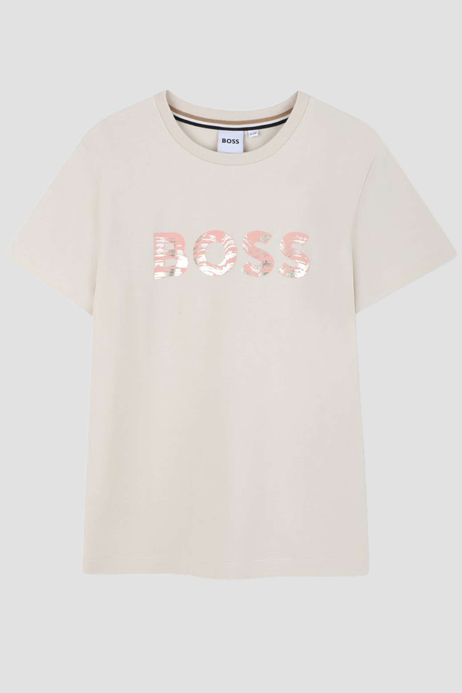 Дитяча бежева футболка BOSS kids J52426;21C
