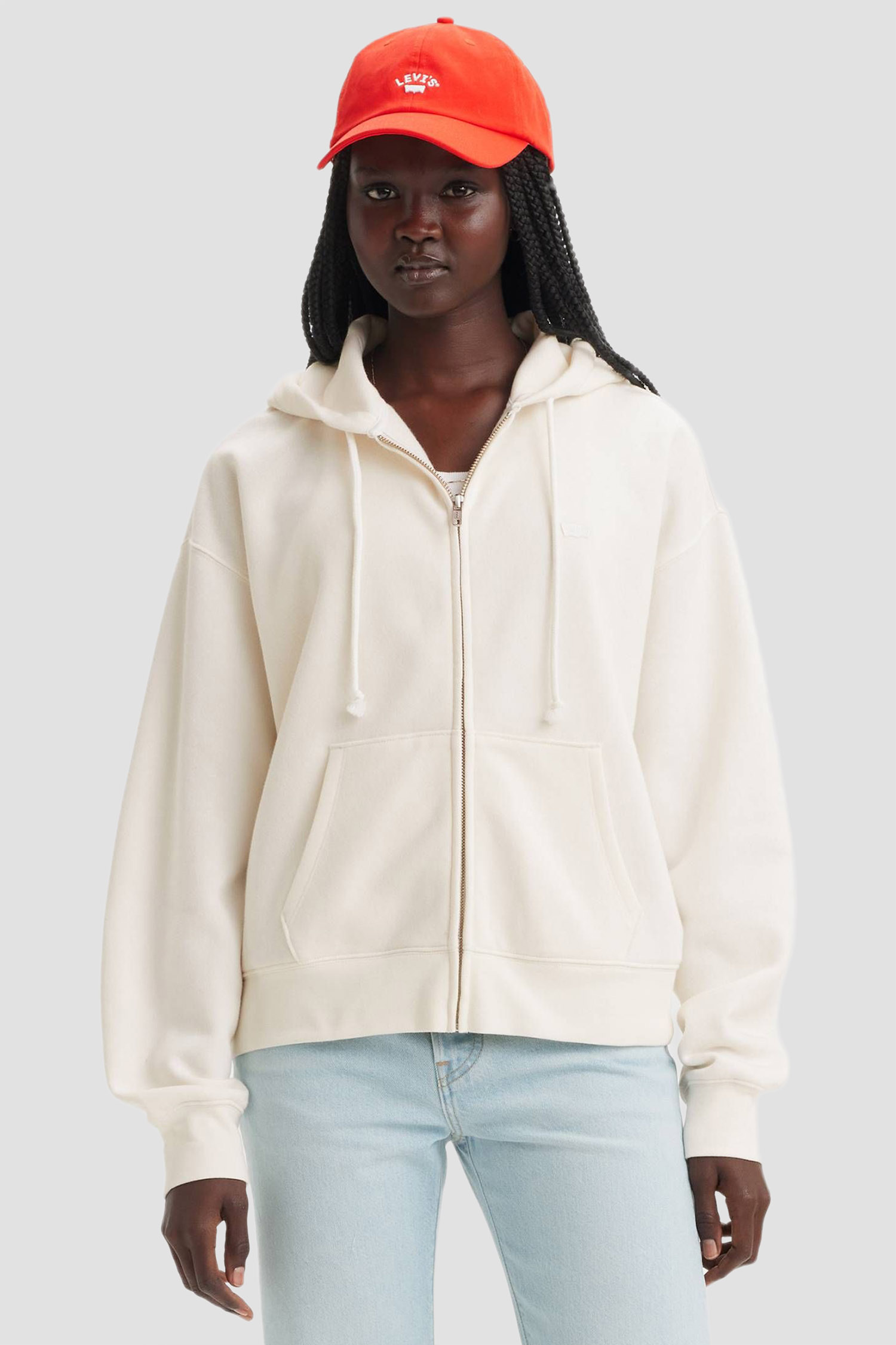 Жіноча біла кофта на блискавці Levi’s® A5945;0015