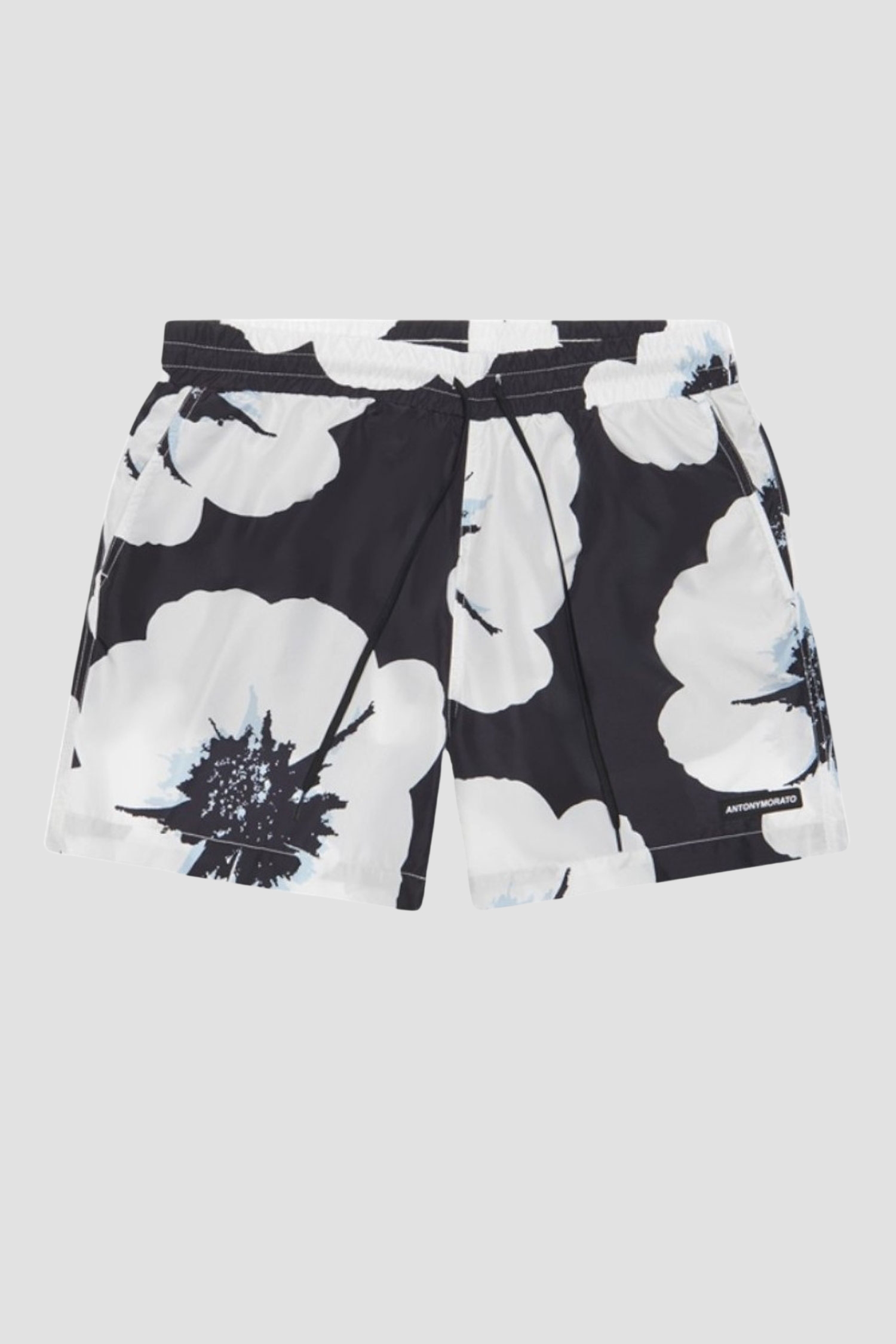 Мужские черные плавательные шорты с узором Antony Morato MMBW00084.FA650353;9000