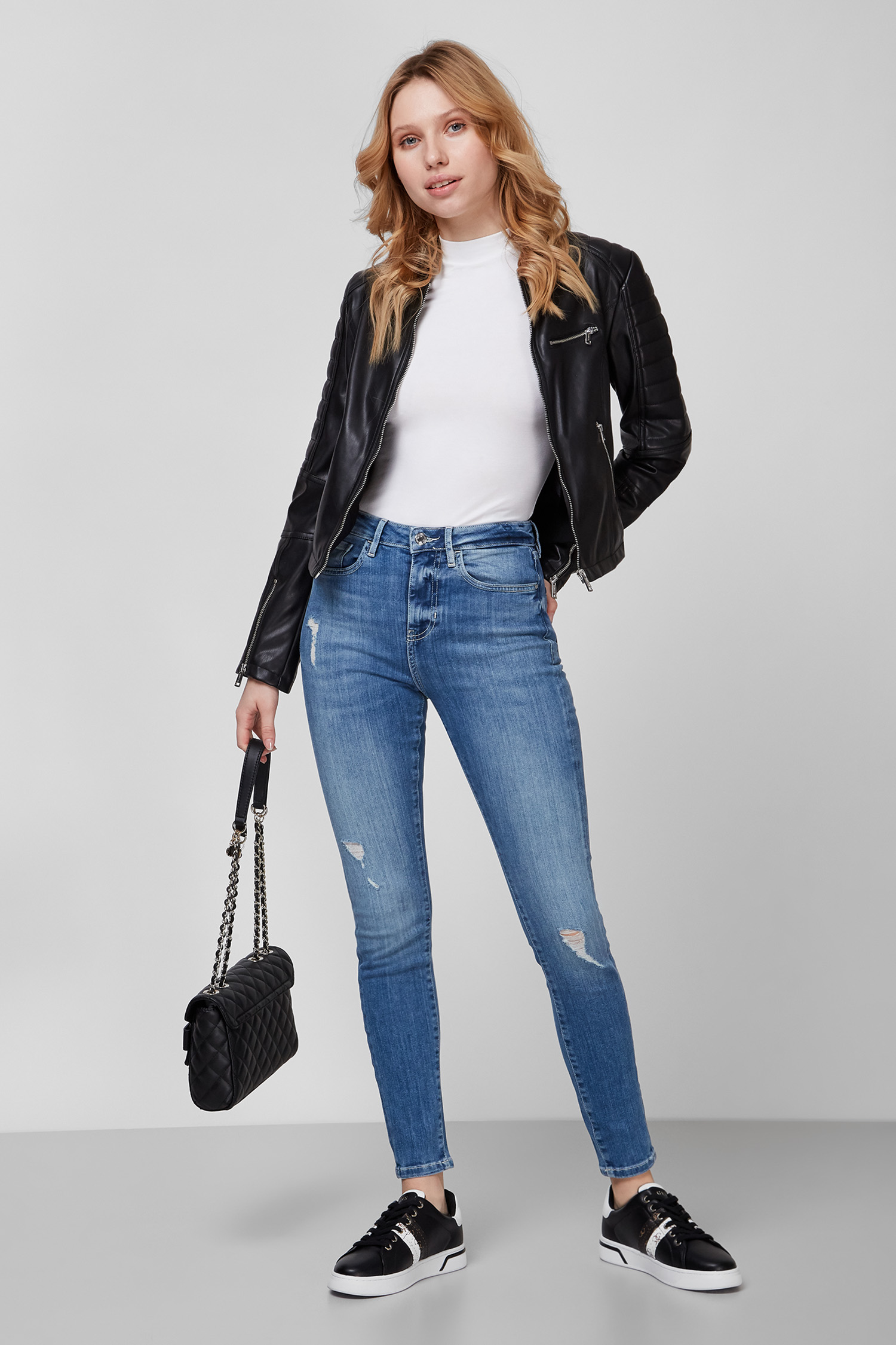 Женские синие джинсы Ultimate Skinny Guess W1RA94.D4C91;SSIS