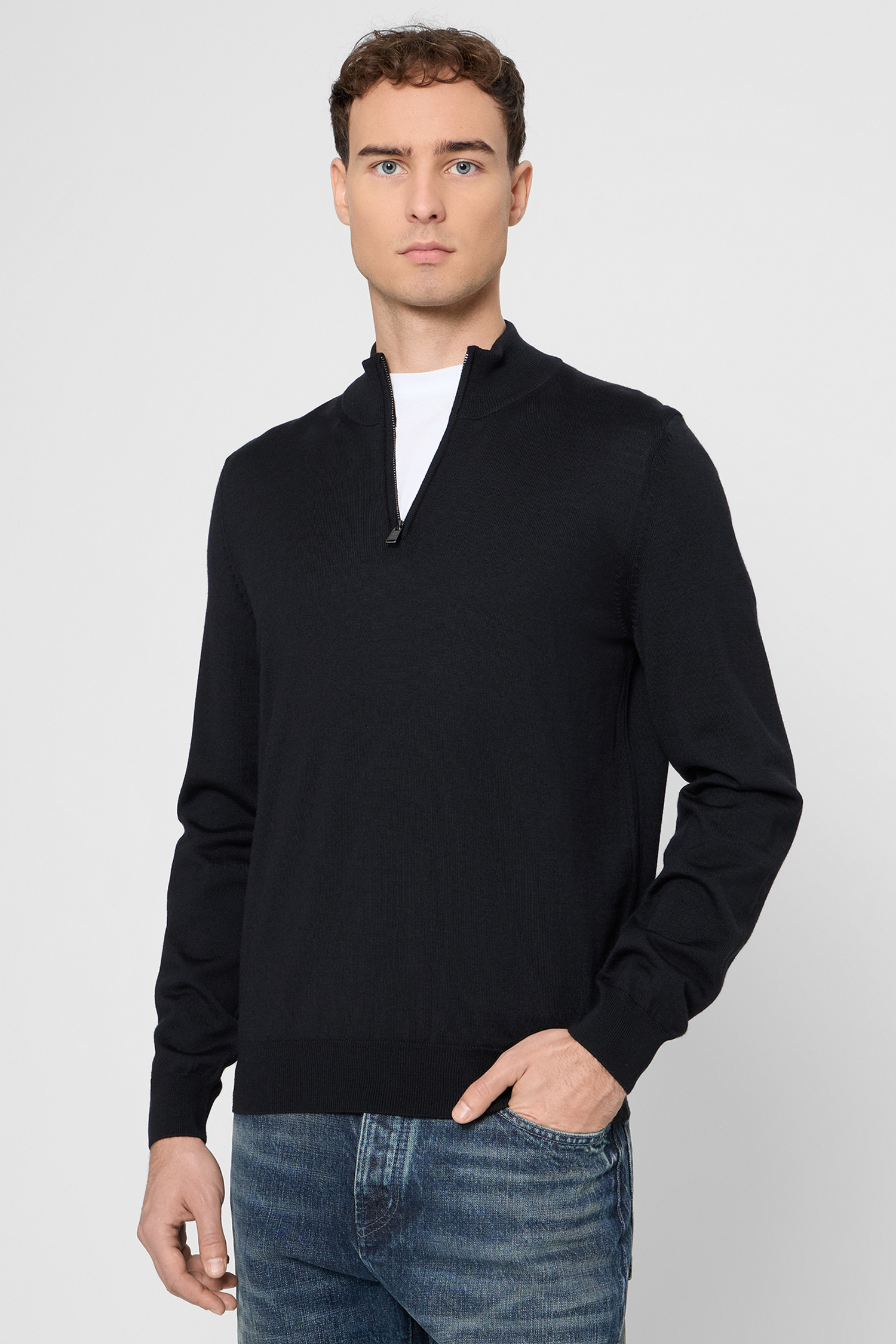 Чоловіча чорна вовняна кофта BOSS 50528300;001