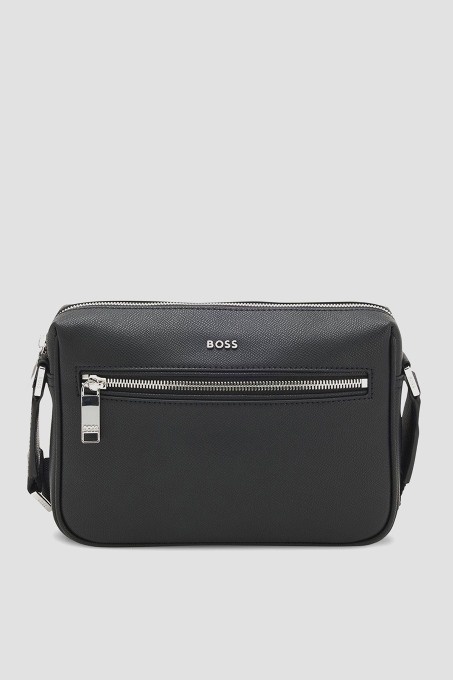 Чоловіча чорна шкіряна сумка BOSS 50558442;001