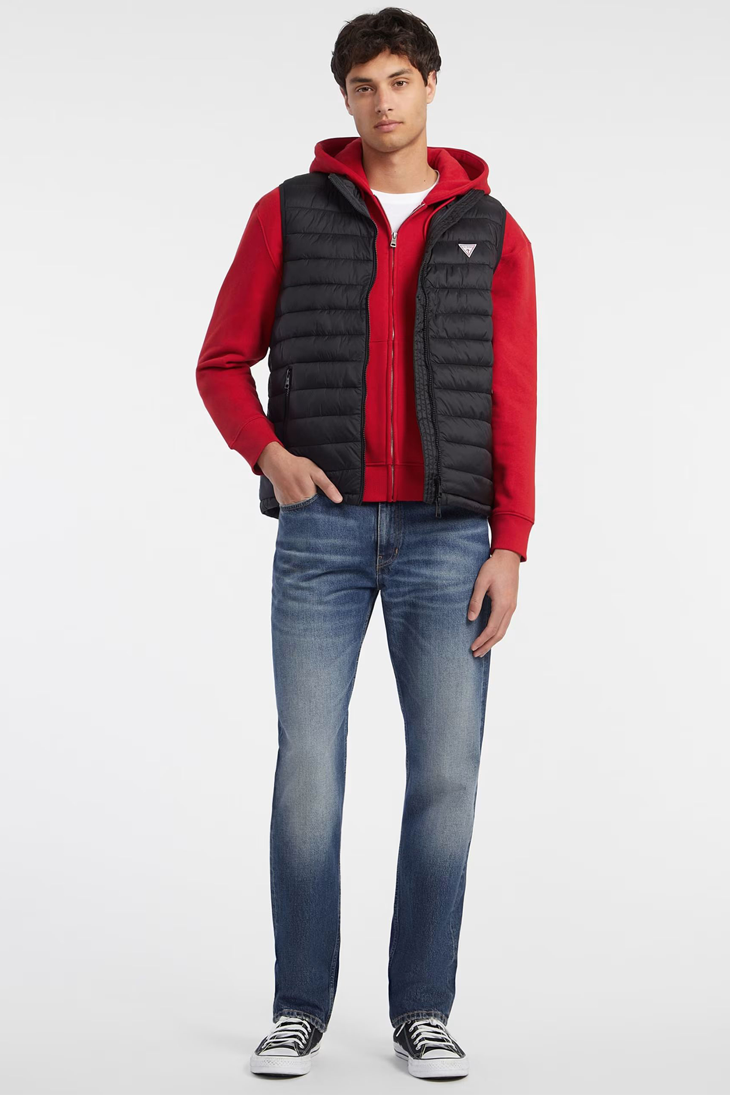 Мужской черный жилет Guess Jeans M4YN11.WG922;JBLK