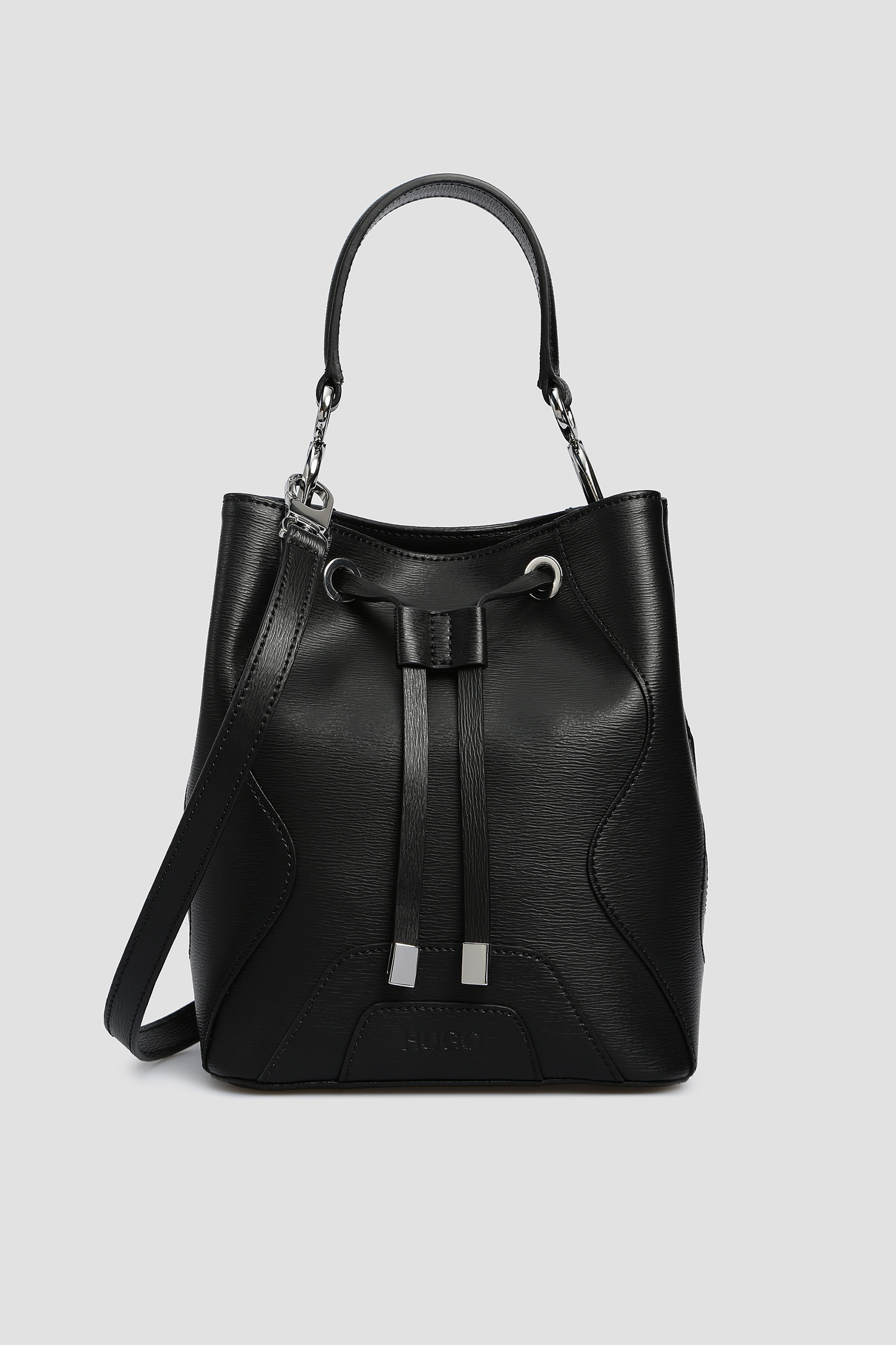 Женская черная кожаная сумка HUGO 50429774;001