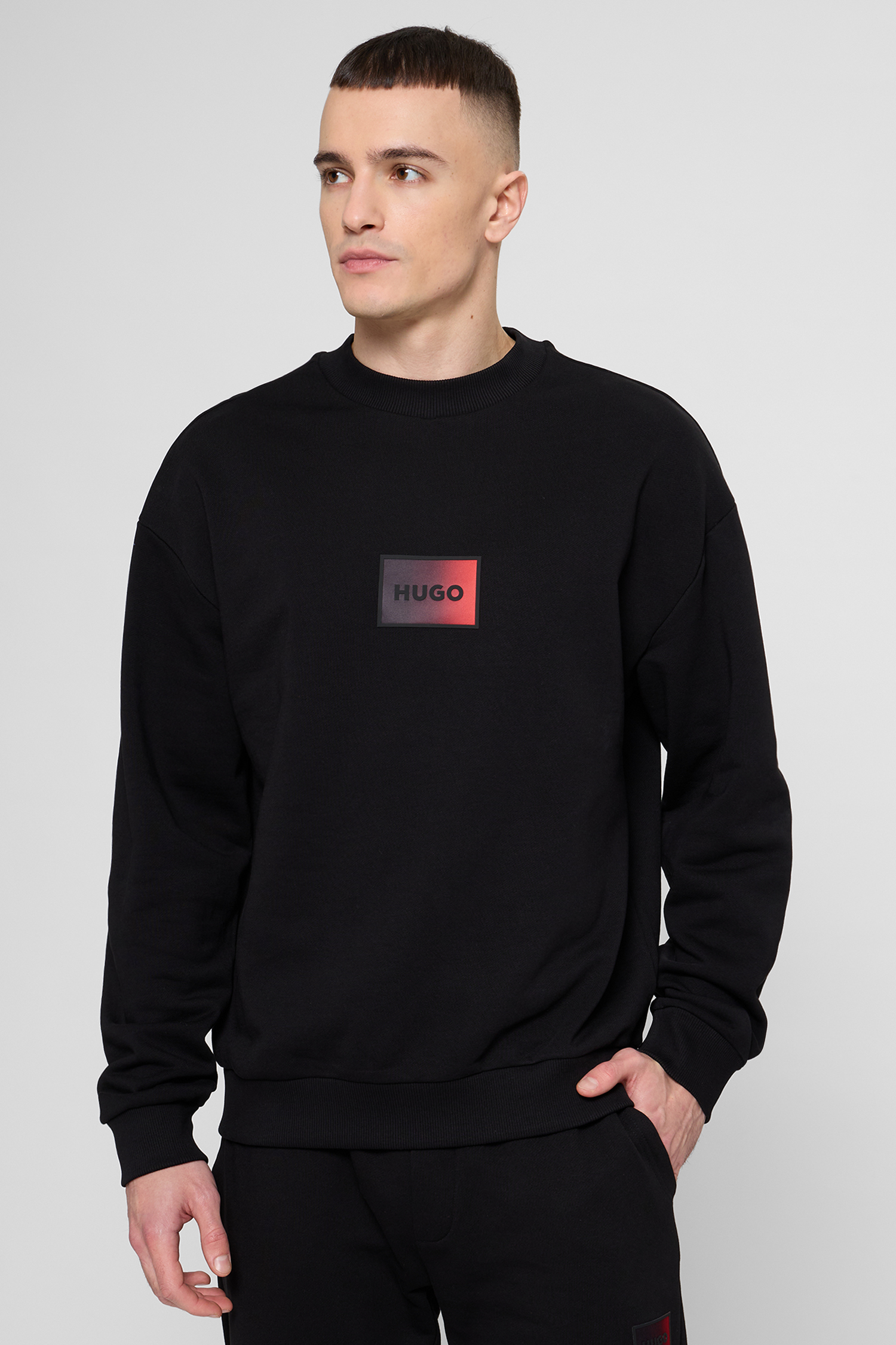 Чоловічий чорний світшот HUGO 50553134;001