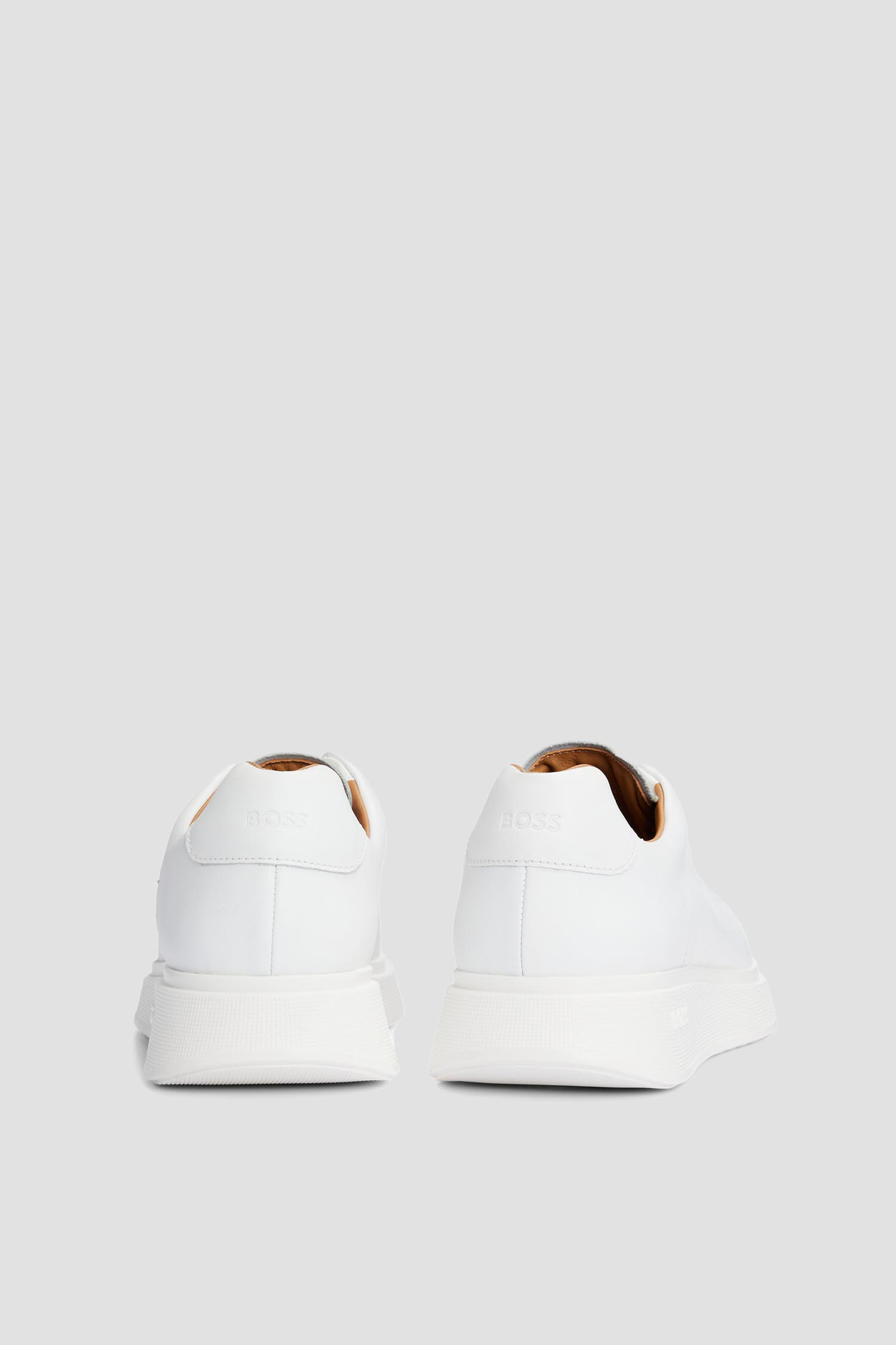 Мужские белые кожаные сникерсы BOSS 50497887;100