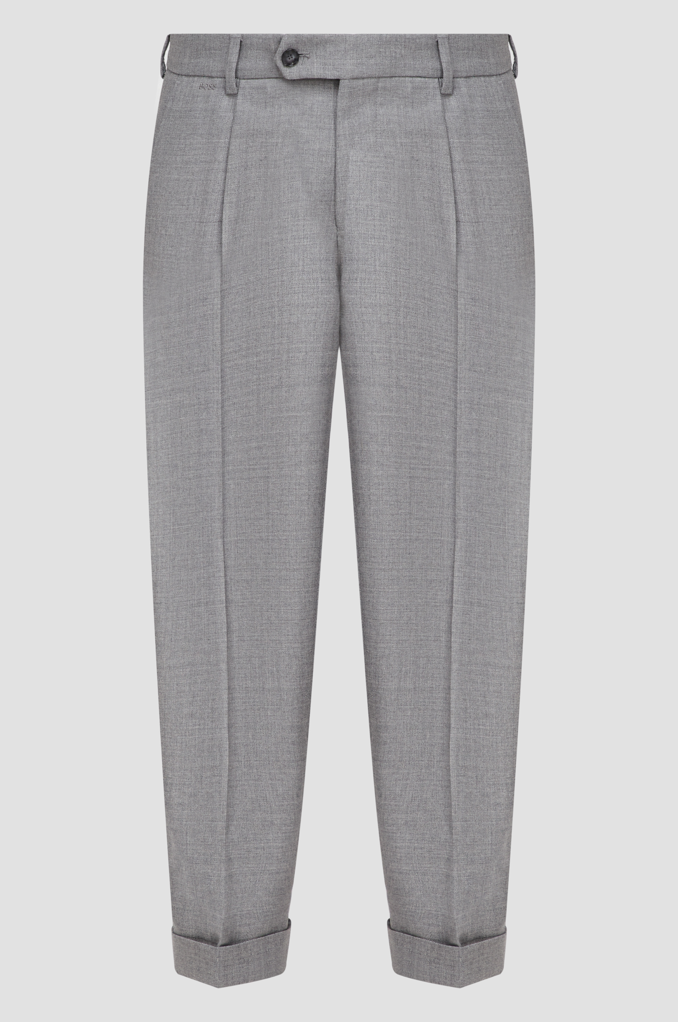 Мужские серые шерстяные брюки BOSS 50497255;041