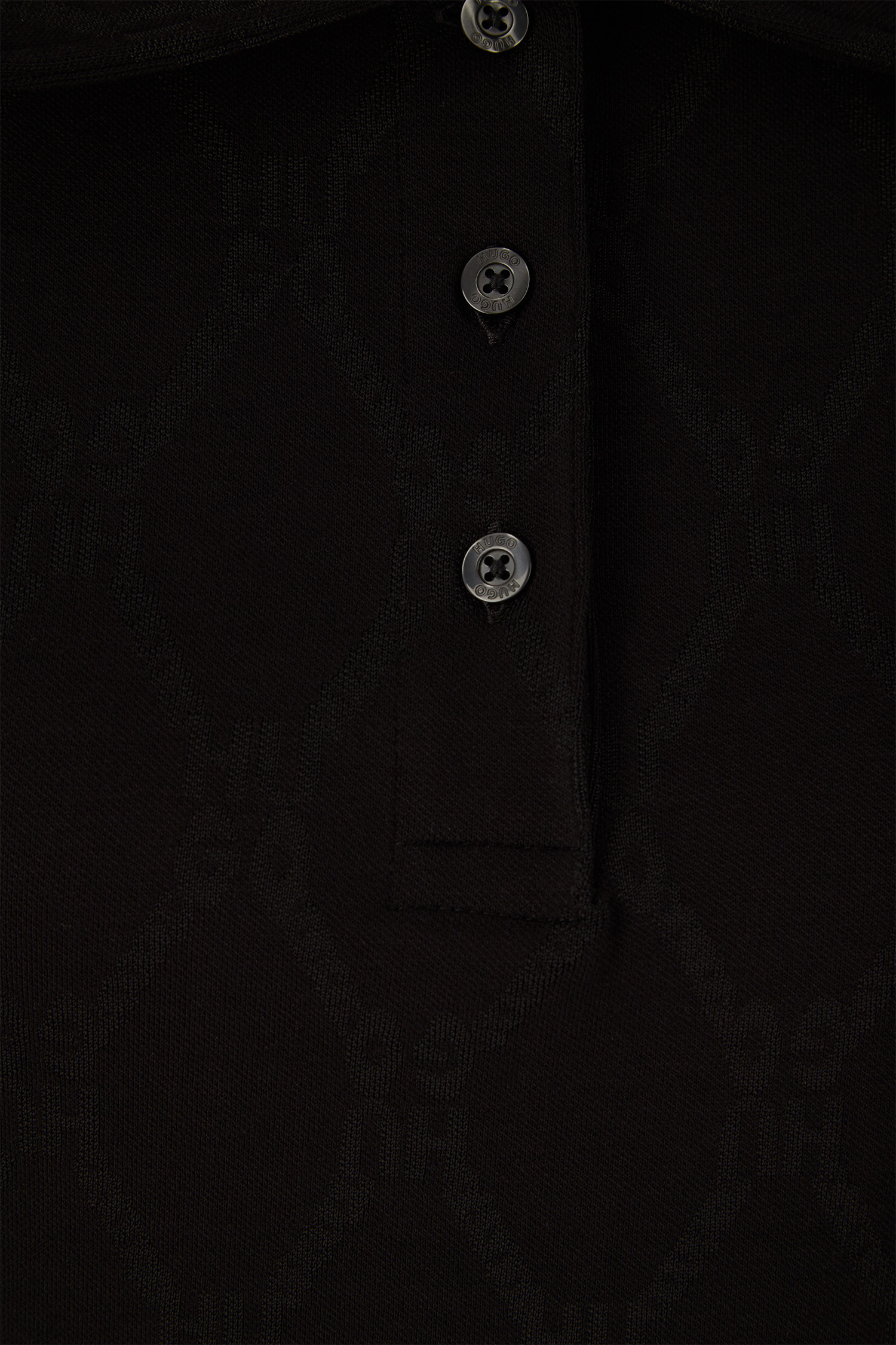 Женское черное поло с узором HUGO 50517120;971