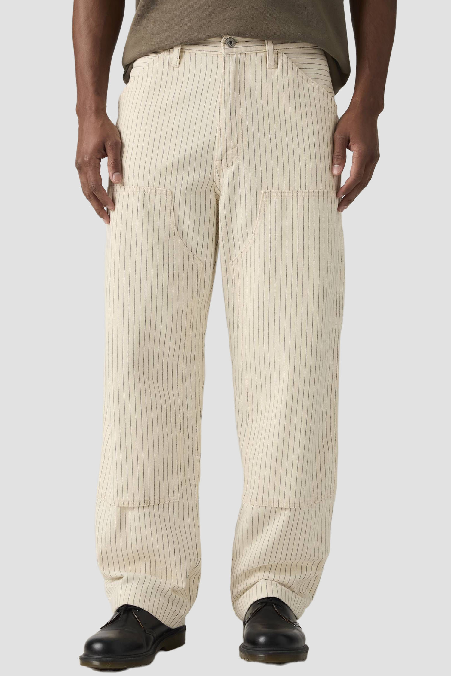 Чоловічі білі брюки у смужку 568™ Loose Straight Levi’s® A7367;0018