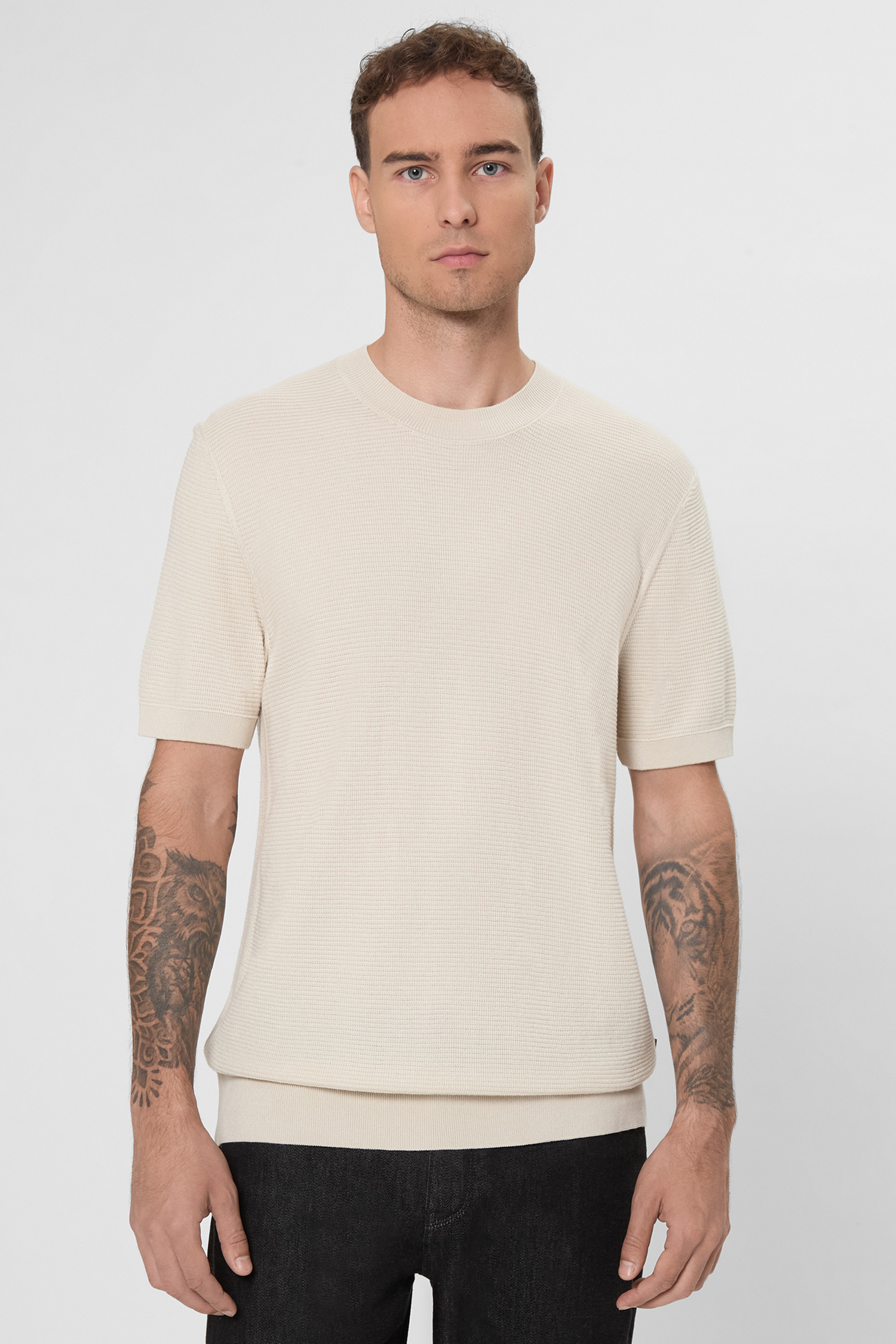 Чоловічий бежевий джемпер BOSS 50543161;131