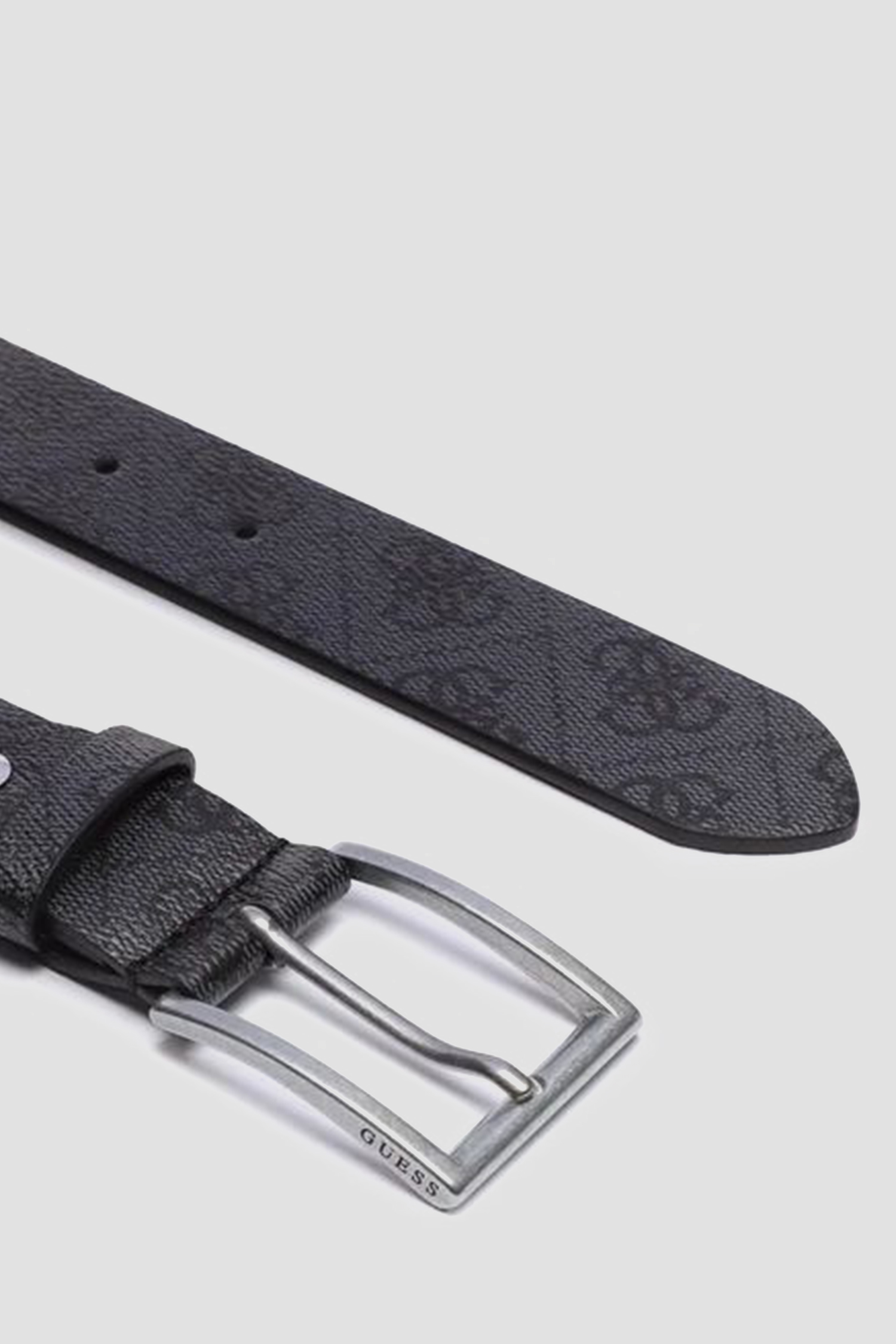 Чоловічий чорний ремінь з візерунком Guess BM7781.P3435;BLA