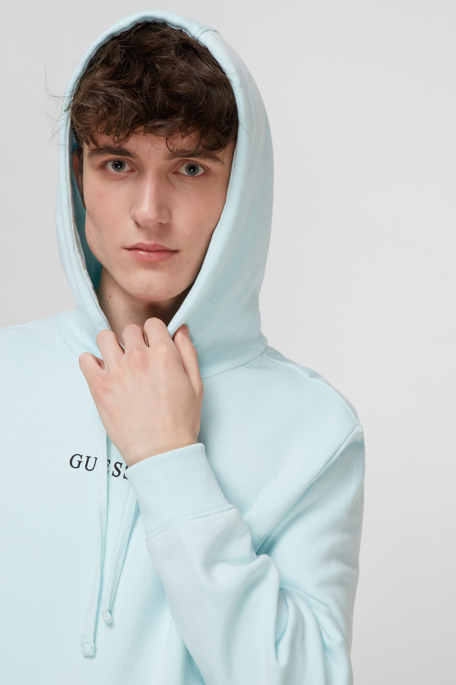 Мужское мятное худи Guess M0GQ03.R44Q7;G7GB