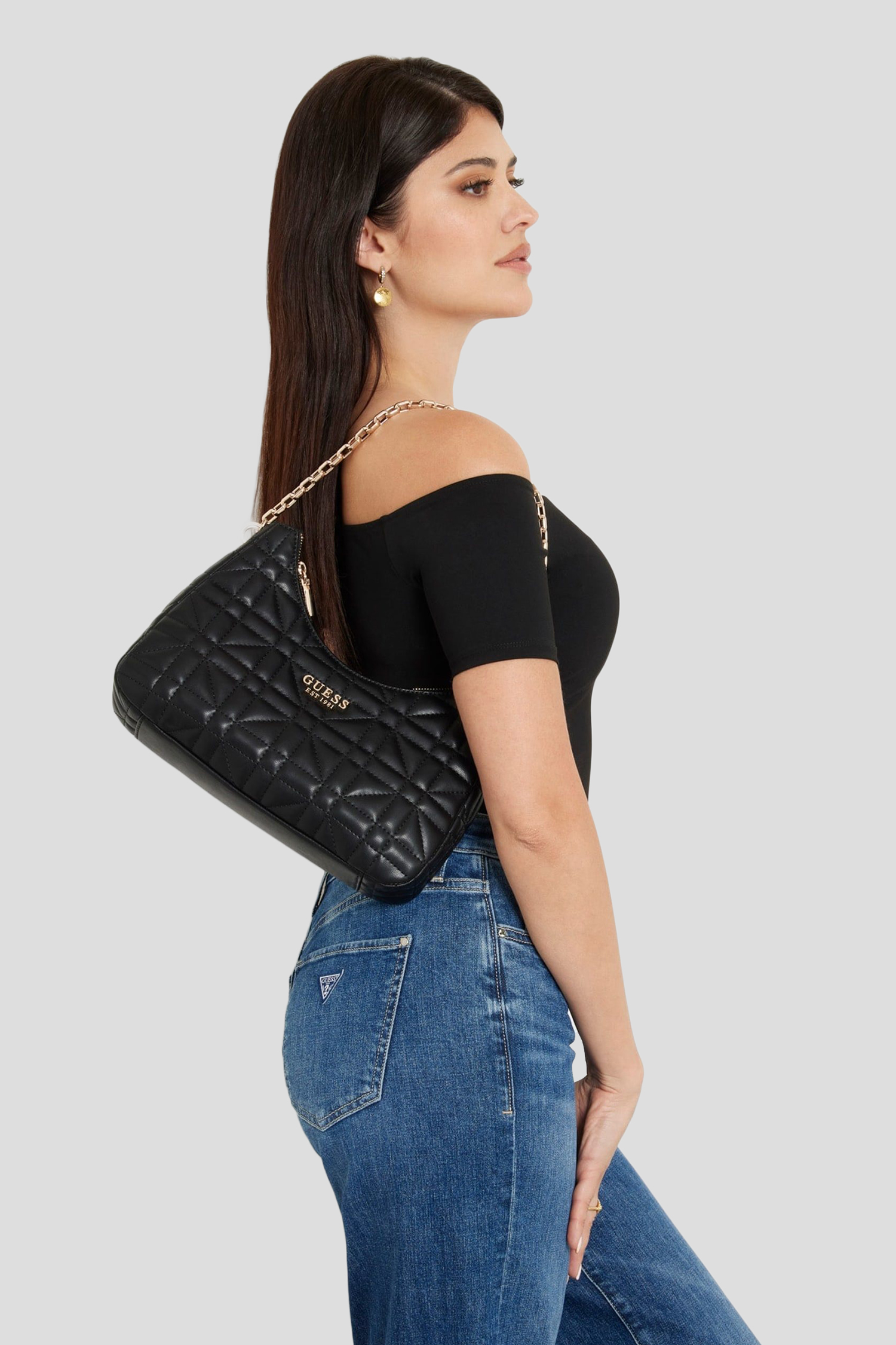 Жіноча чорна сумка Guess HWQG84.99180;BLA