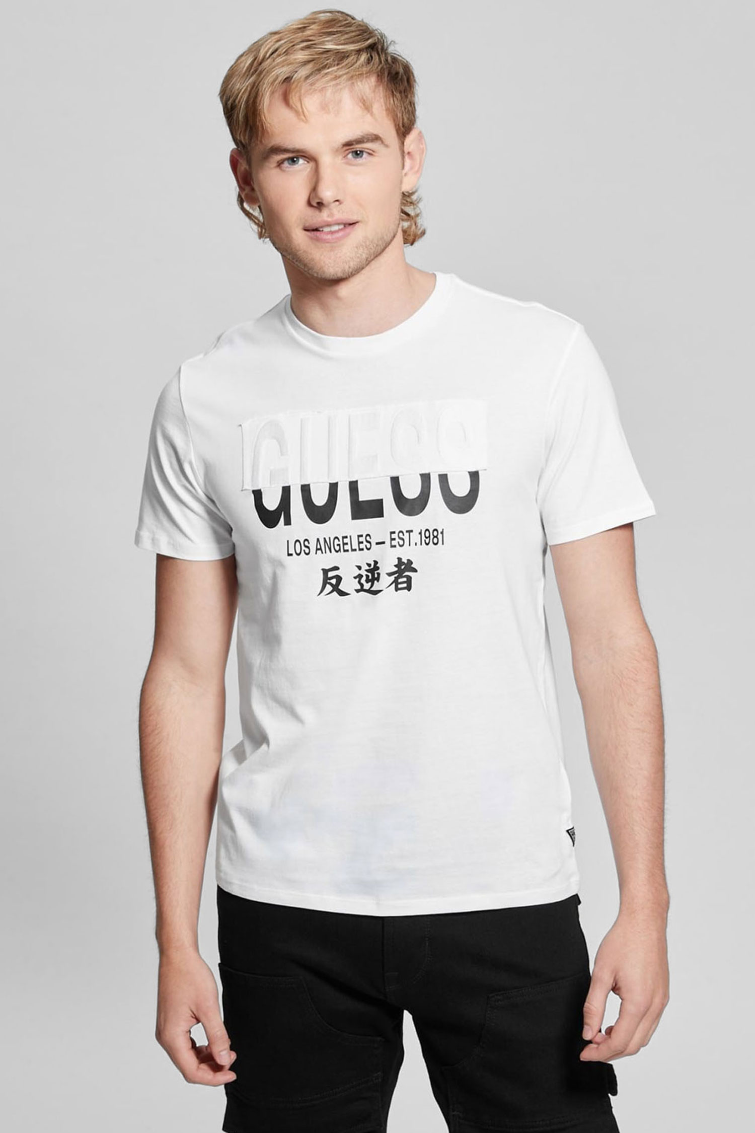 Мужская белая футболка Guess M4RI69.K9RM1;G011