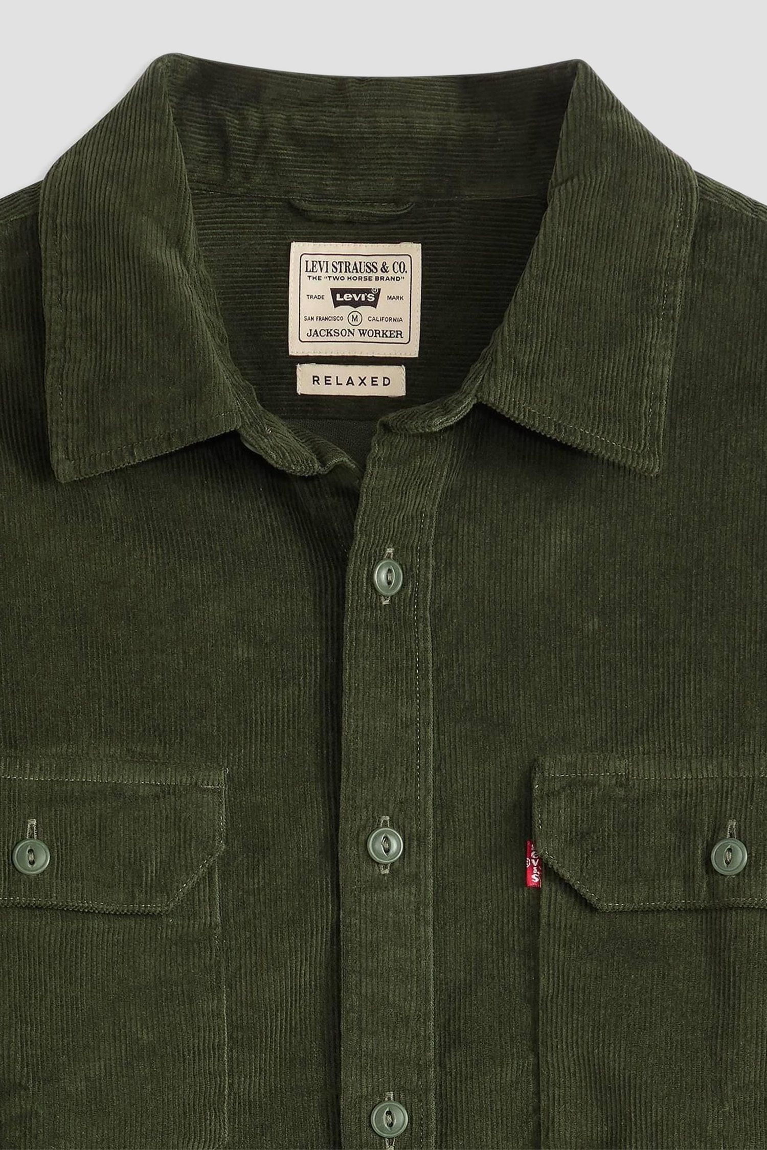 Чоловіча темно-зелена вельветова сорочка Levi’s® 19573;0277