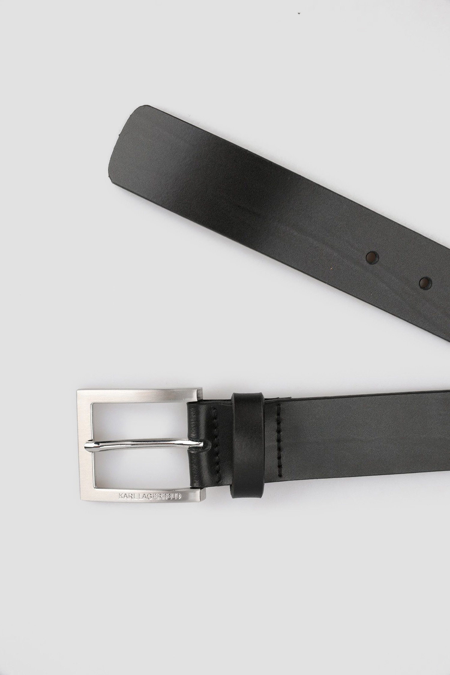 Чоловічий чорний шкіряний ремінь Karl Lagerfeld 500498.815300;990